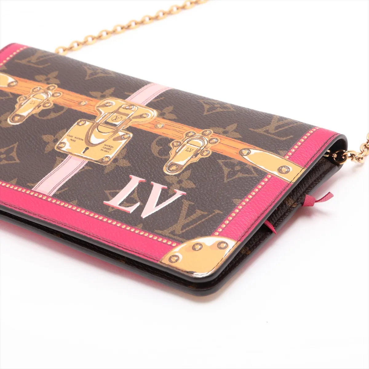 Monogram Summer Trunk Pochette Weekend M62456 UB1128 Brown x Pink — view 3