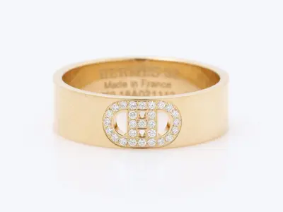 Au750 PG H Dunkle Ring, Size 52, 4.8g, Diamond