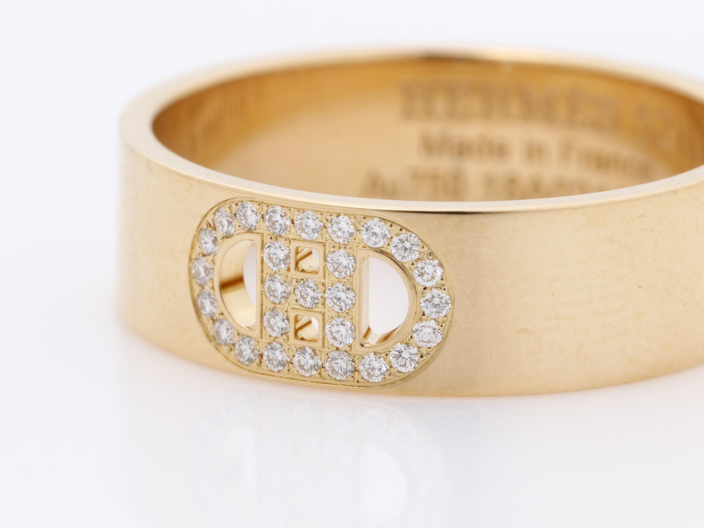 Au750 PG H Dunkle Ring, Size 52, 4.8g, Diamond — view 3