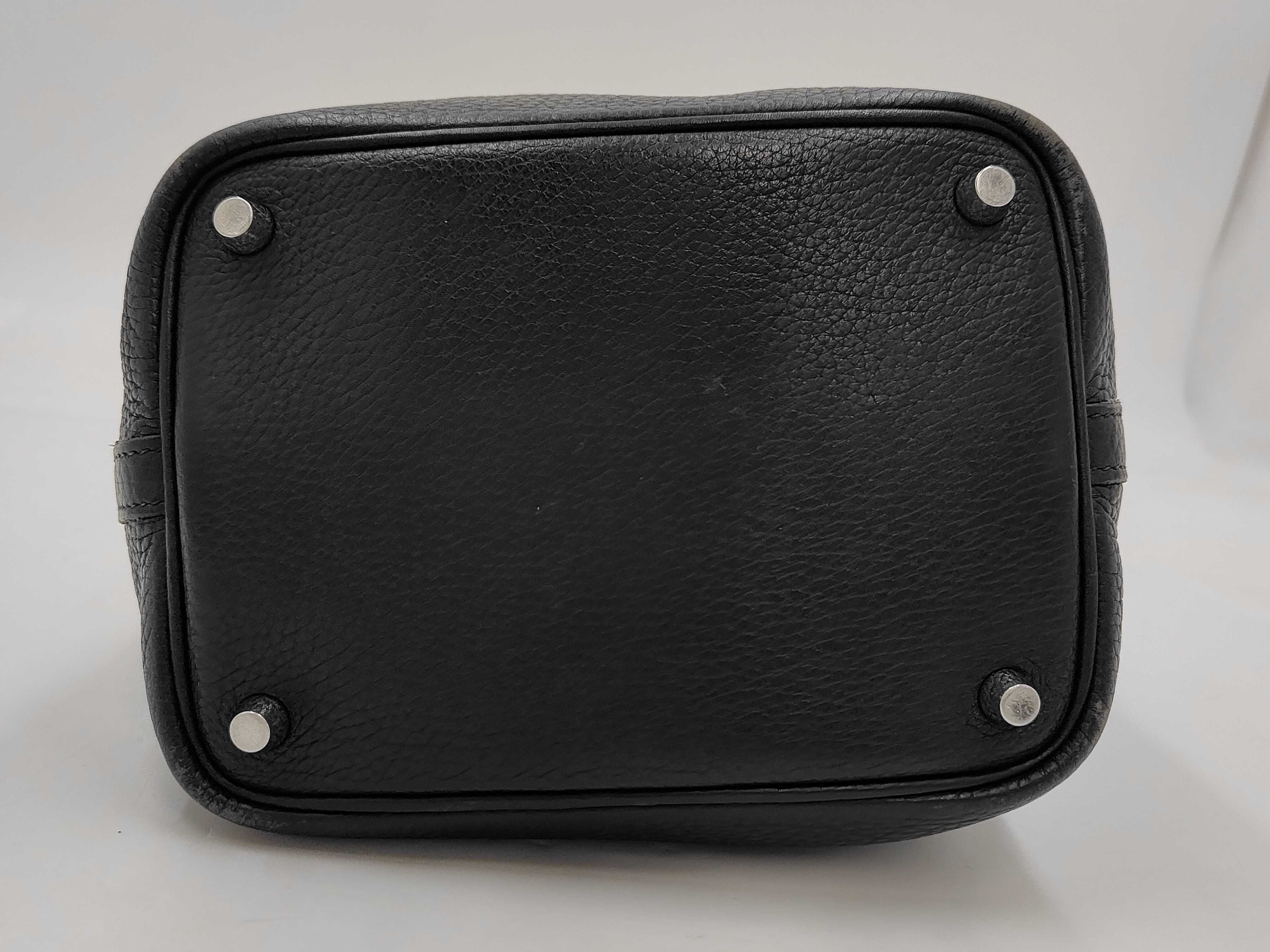 Picotin Lock PM Leather Handbag, Black — view 3