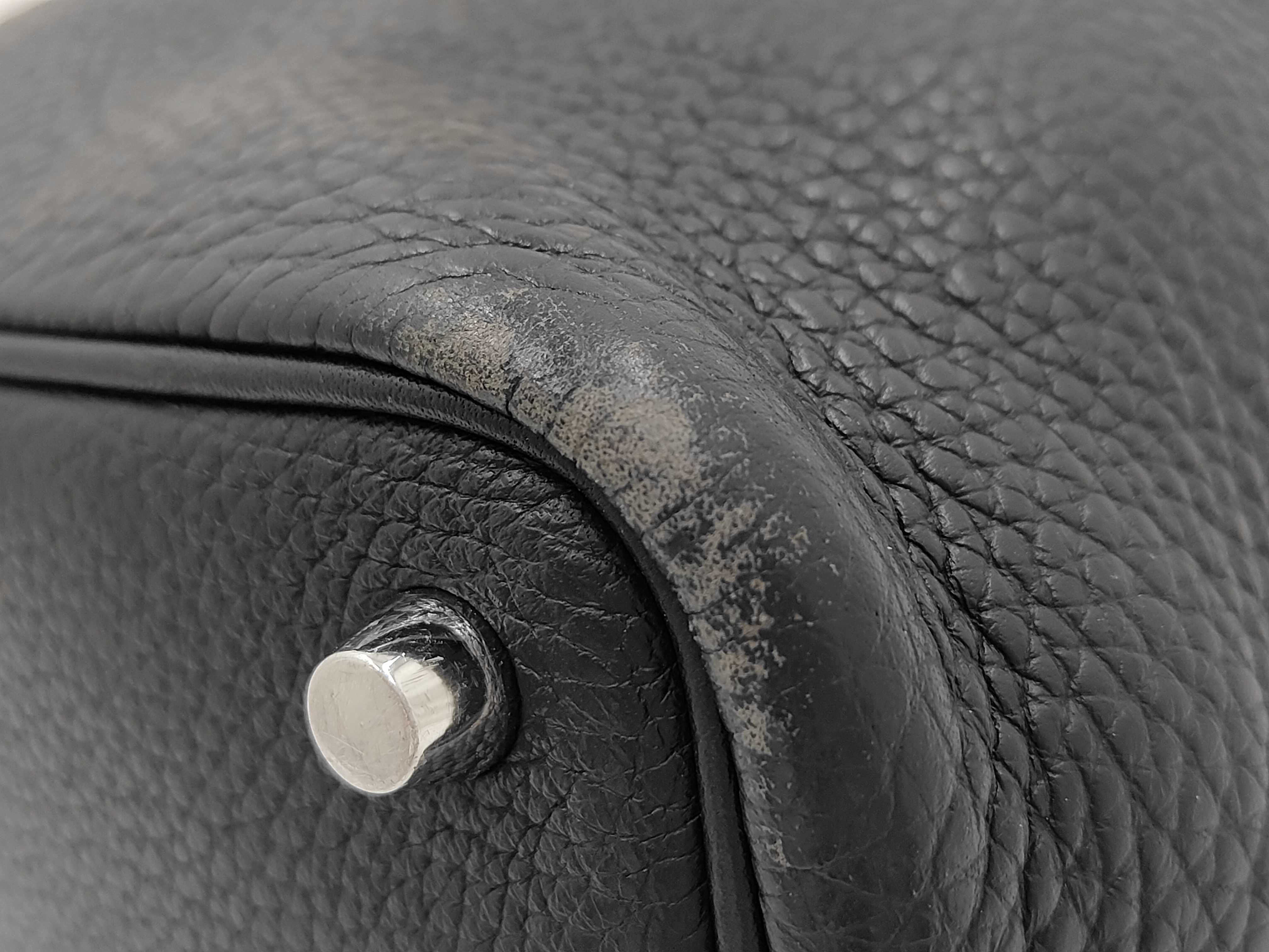 Picotin Lock PM Leather Handbag, Black — view 4