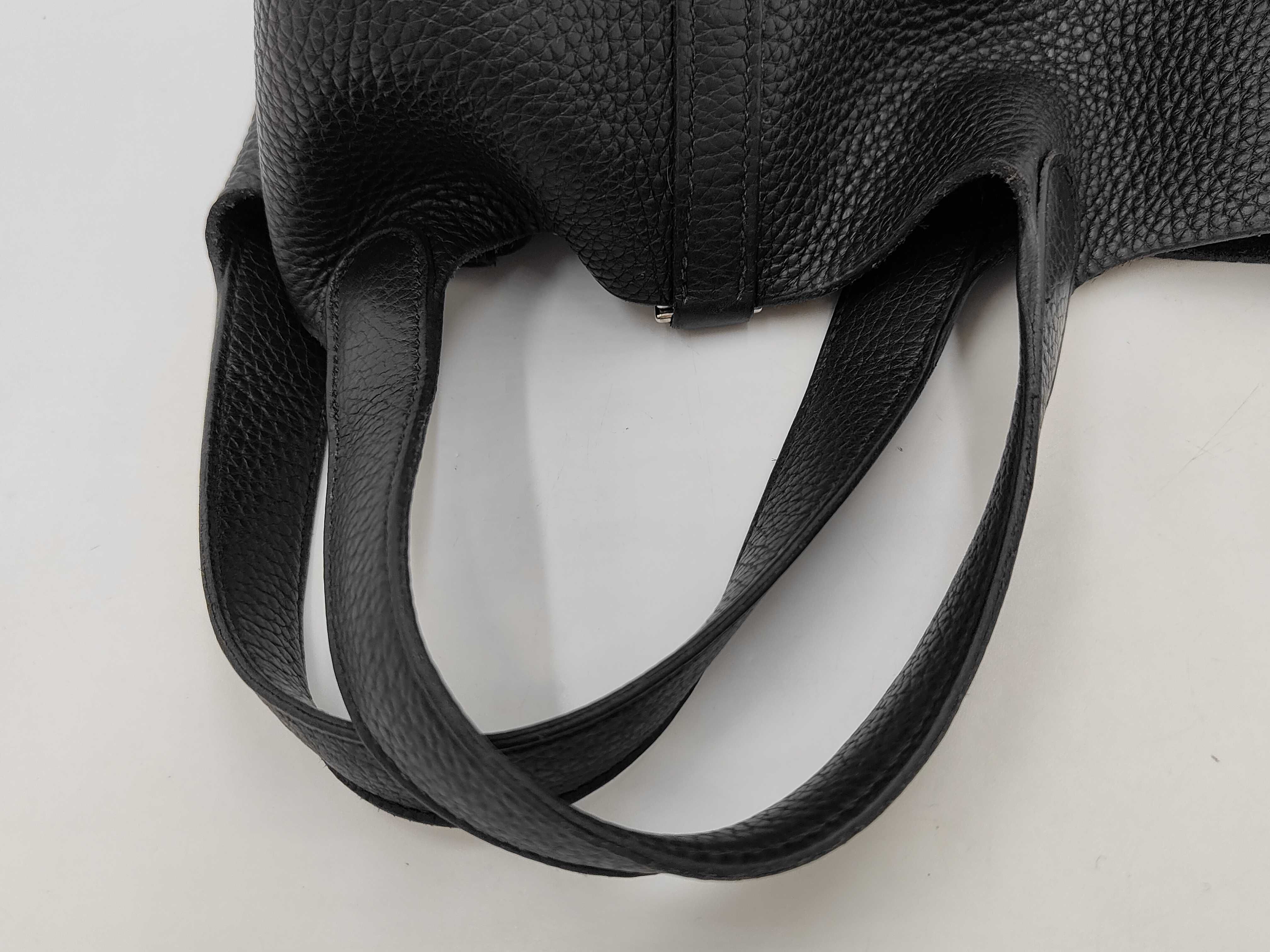 Picotin Lock PM Leather Handbag, Black — view 5