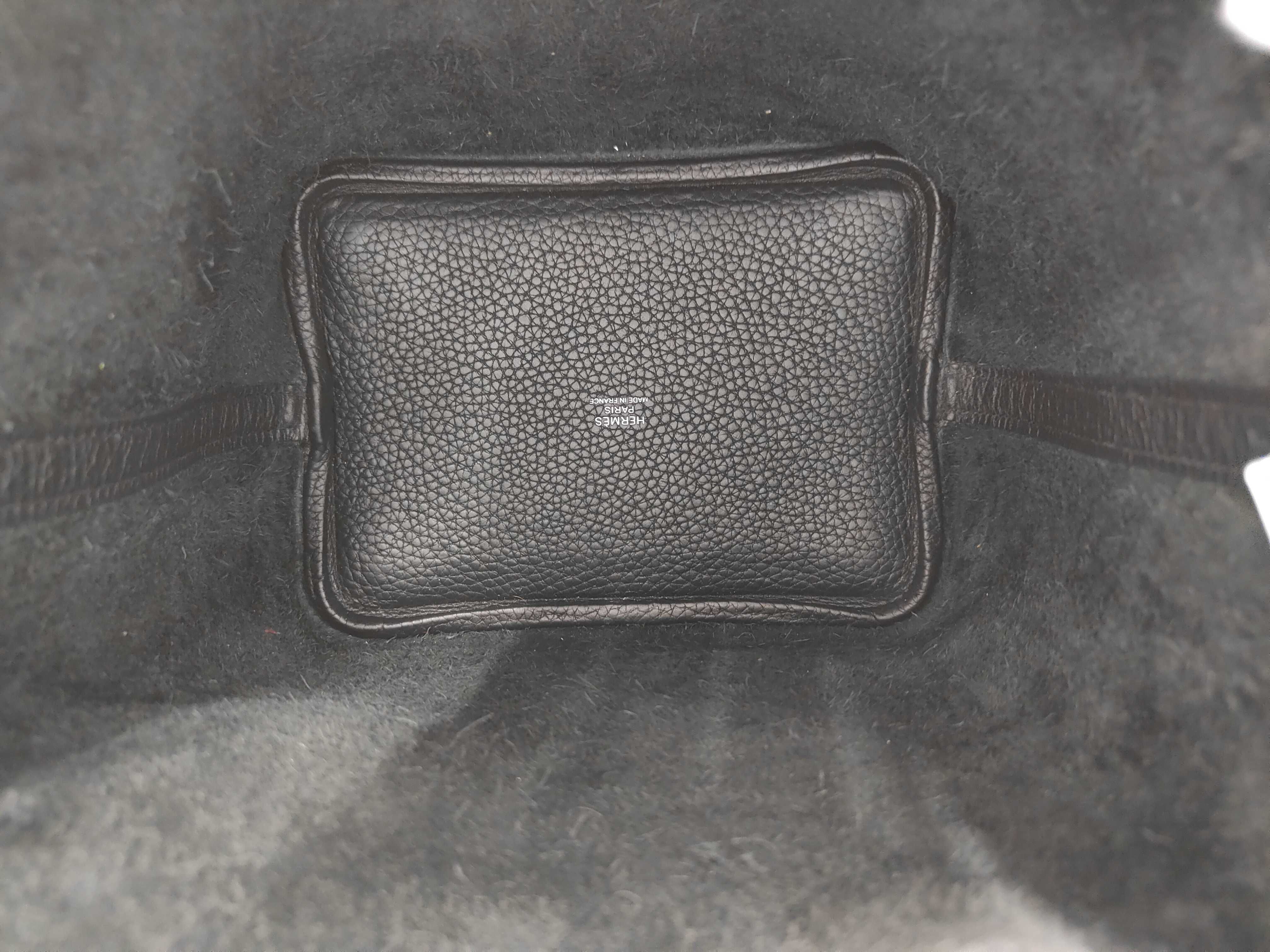 Picotin Lock PM Leather Handbag, Black — view 8