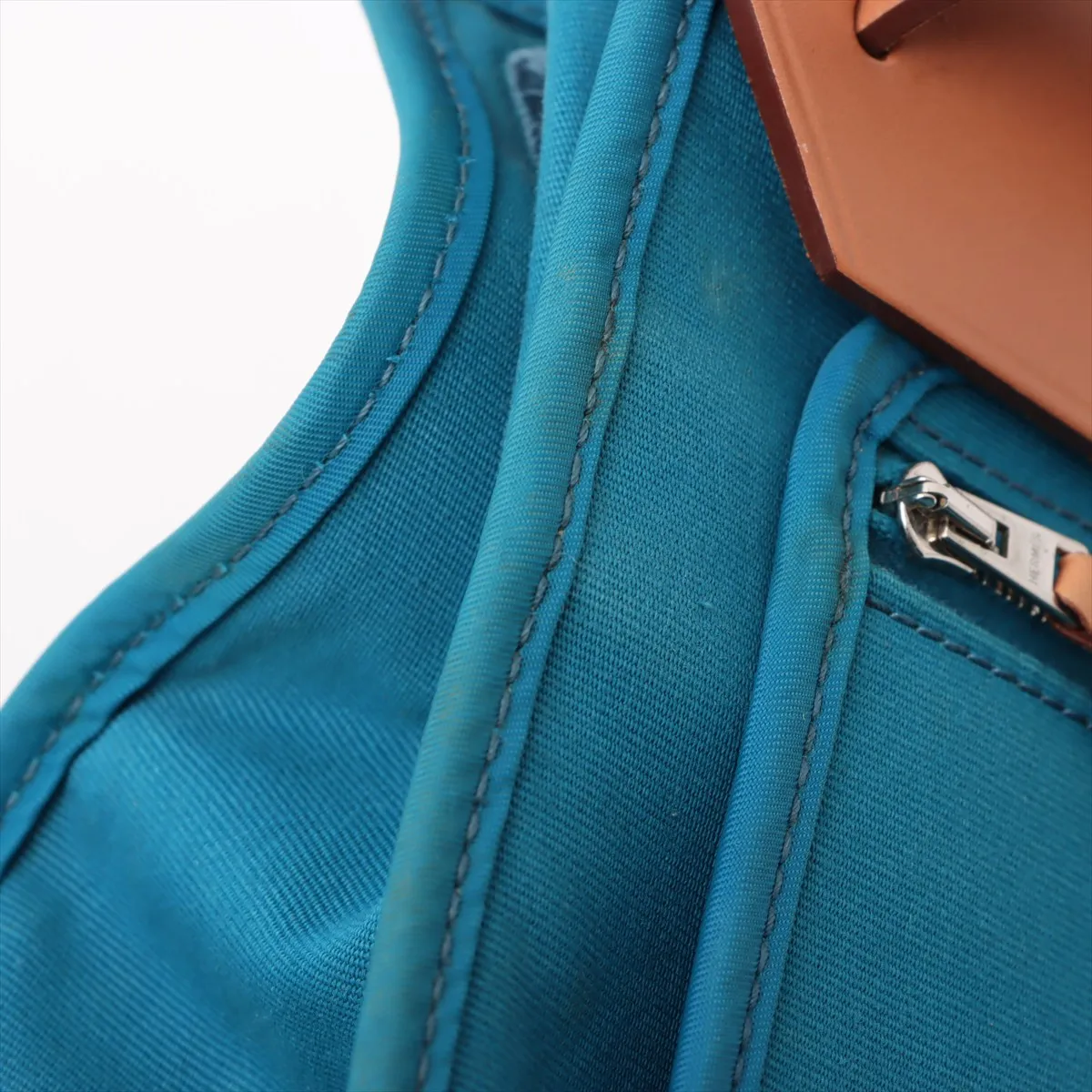 Ale Bag Zip PM Toile Officier Blue Zanzibar x Natural Silver Hardware R:2014 — view 12