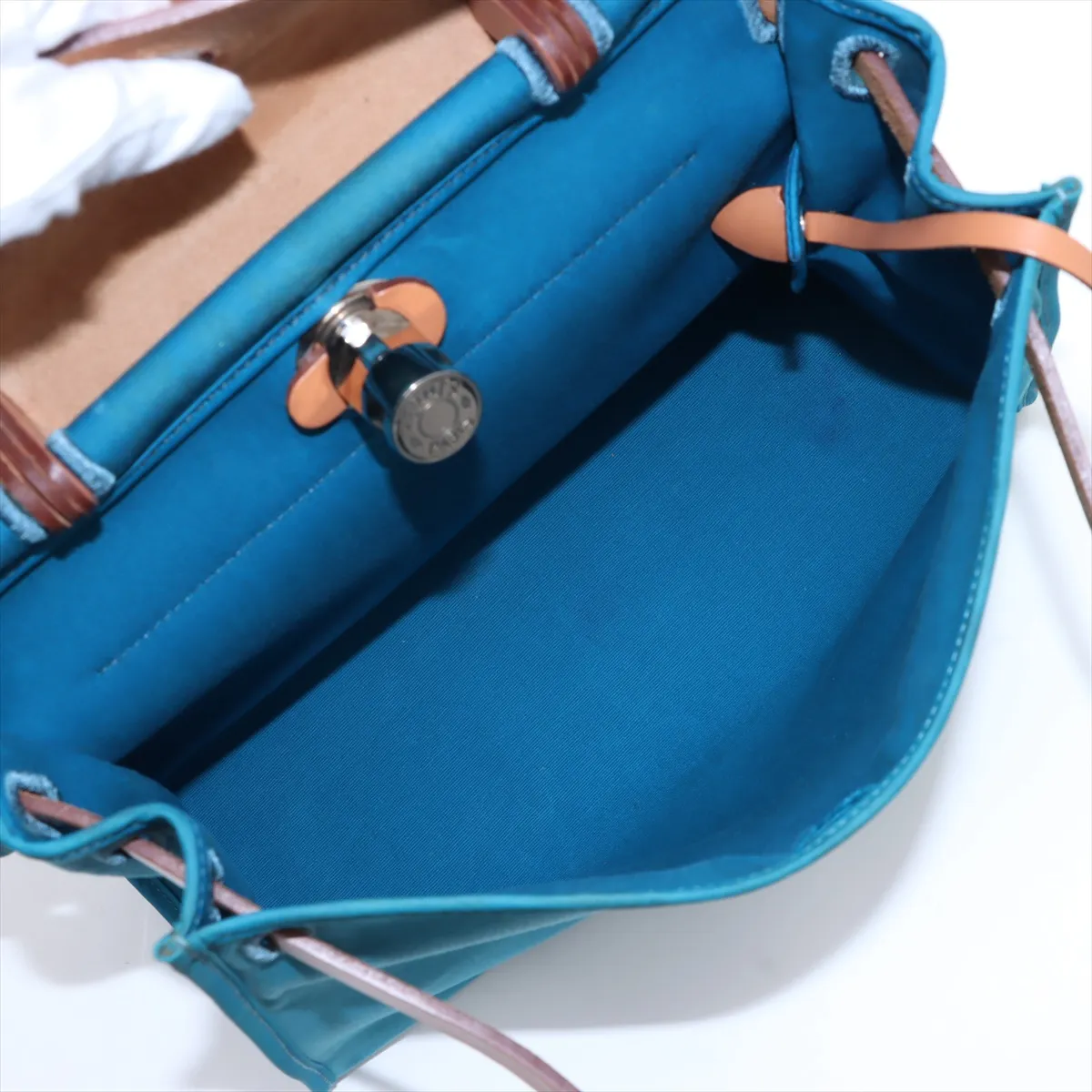 Ale Bag Zip PM Toile Officier Blue Zanzibar x Natural Silver Hardware R:2014 — view 8