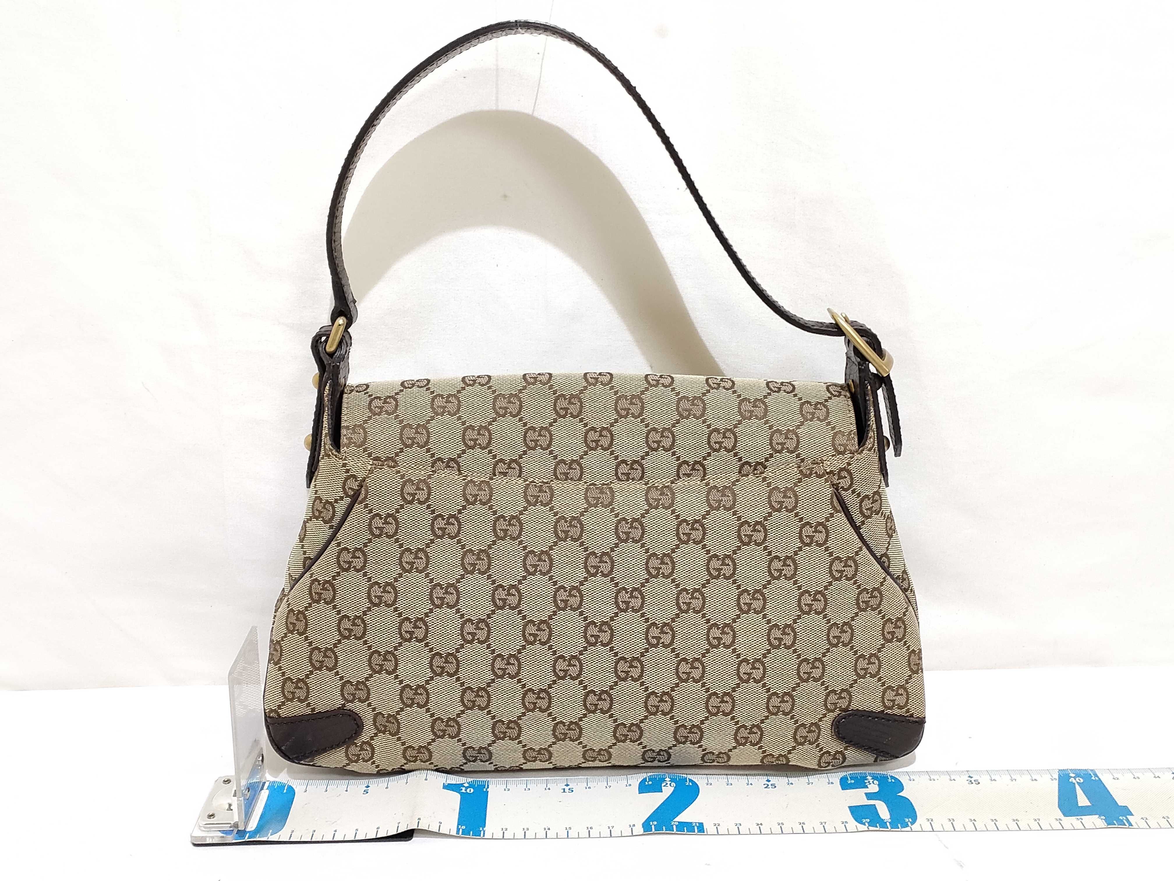 GG Canvas One-Shoulder Bag, Horsebit Design, Dark Brown Shoulder Bag — view 2