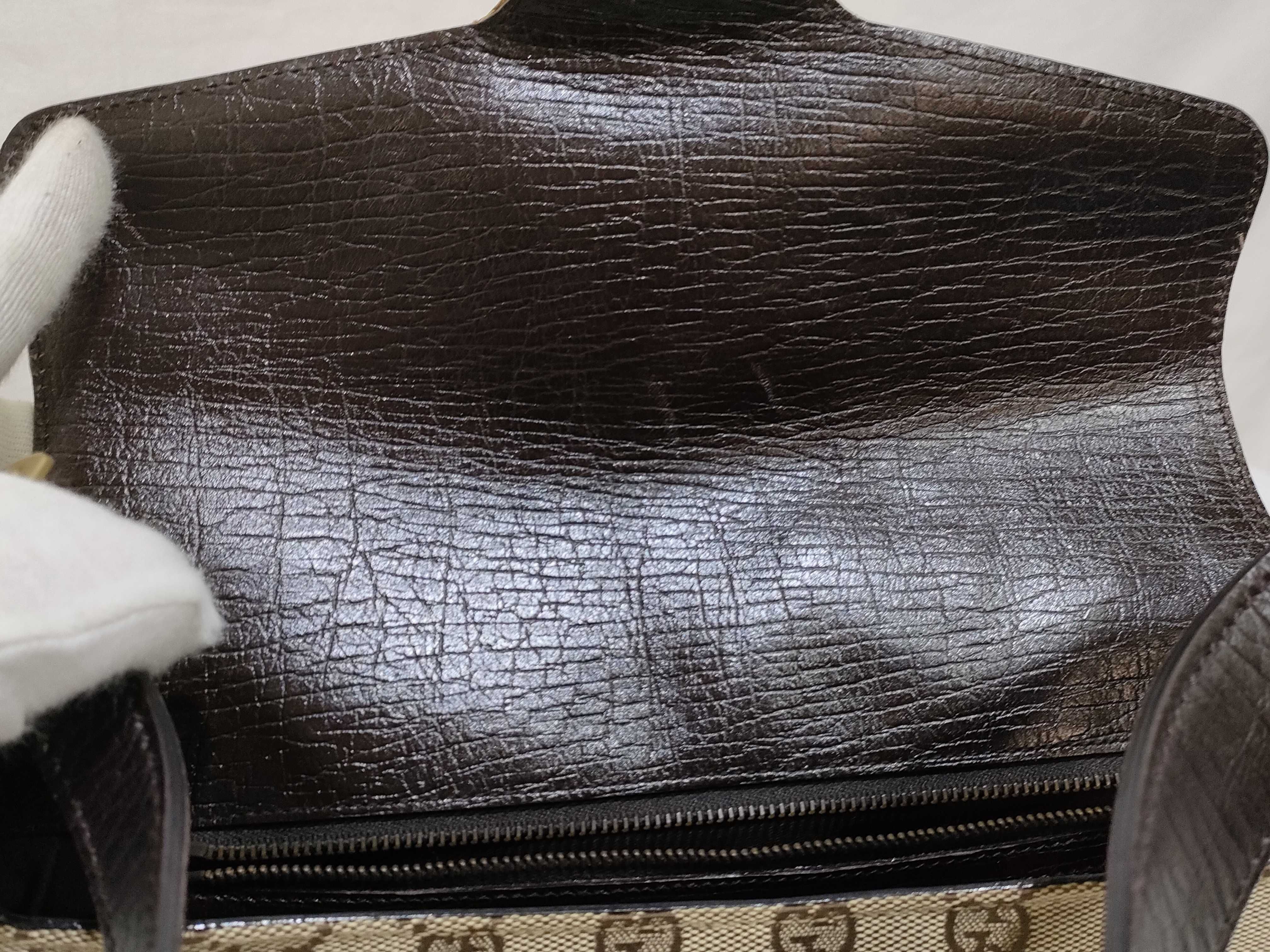 GG Canvas One-Shoulder Bag, Horsebit Design, Dark Brown Shoulder Bag — view 11