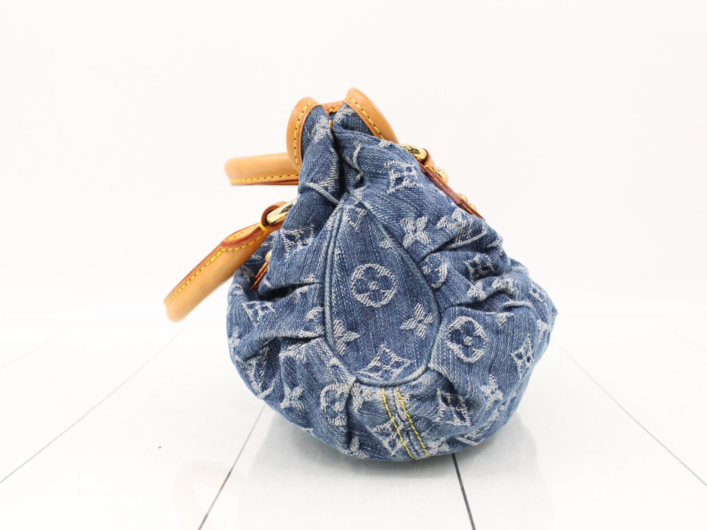 Pleaty Blue Monogram Denim — view 4