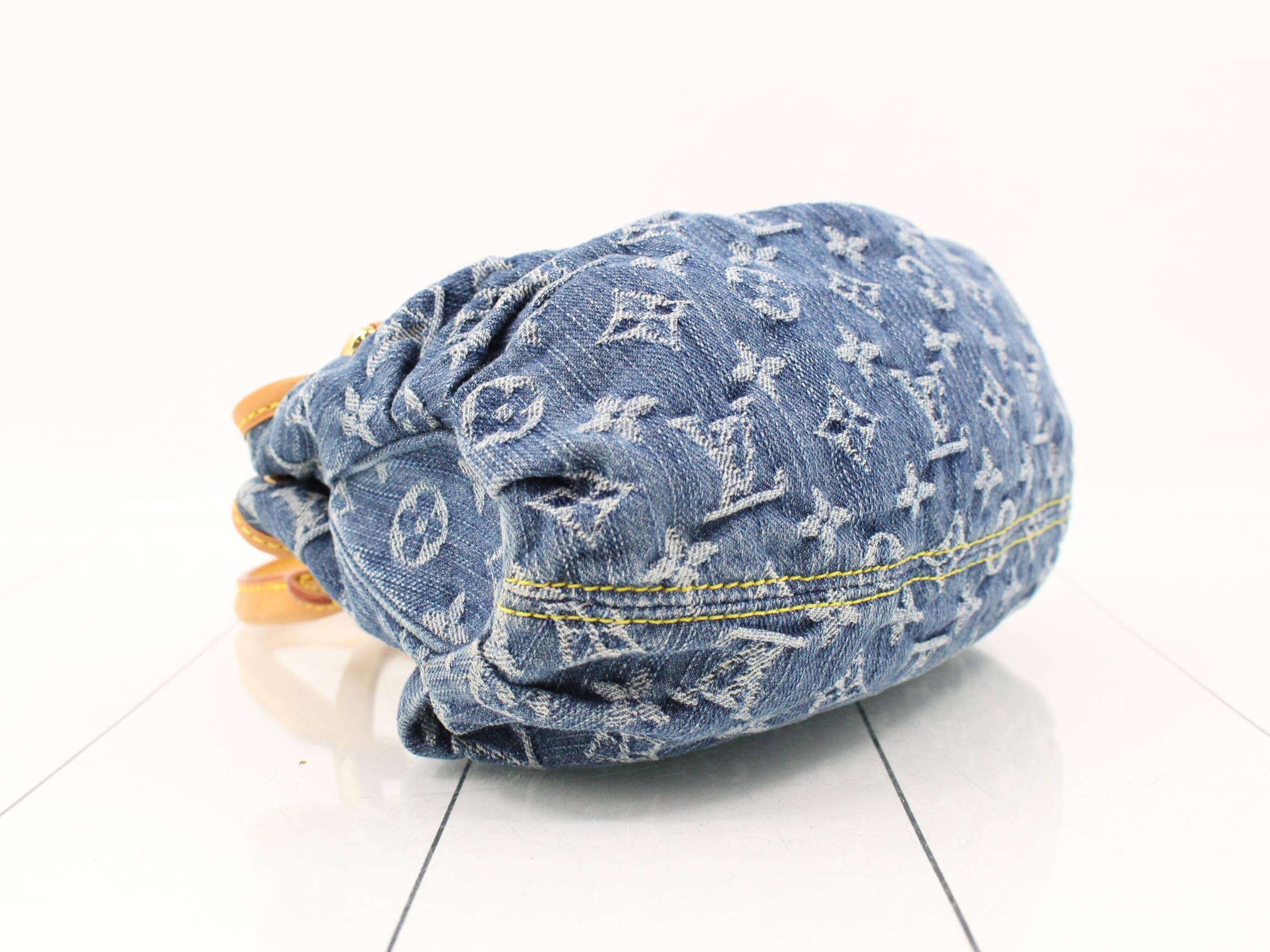 Pleaty Blue Monogram Denim — view 5