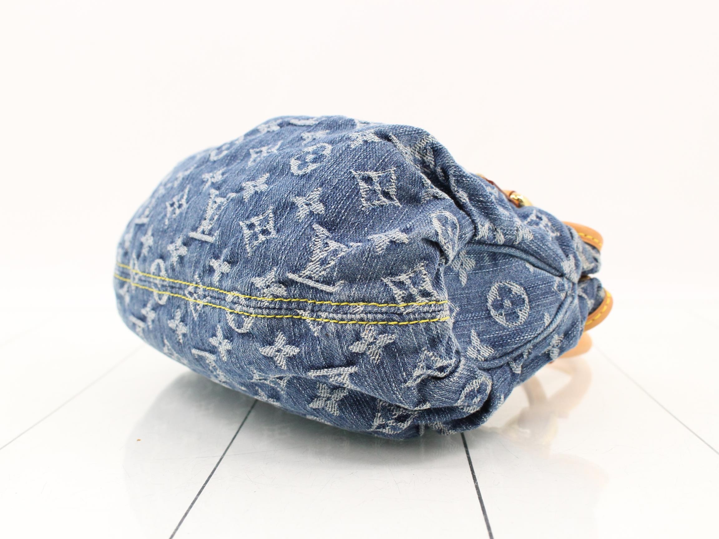 Pleaty Blue Monogram Denim — view 6
