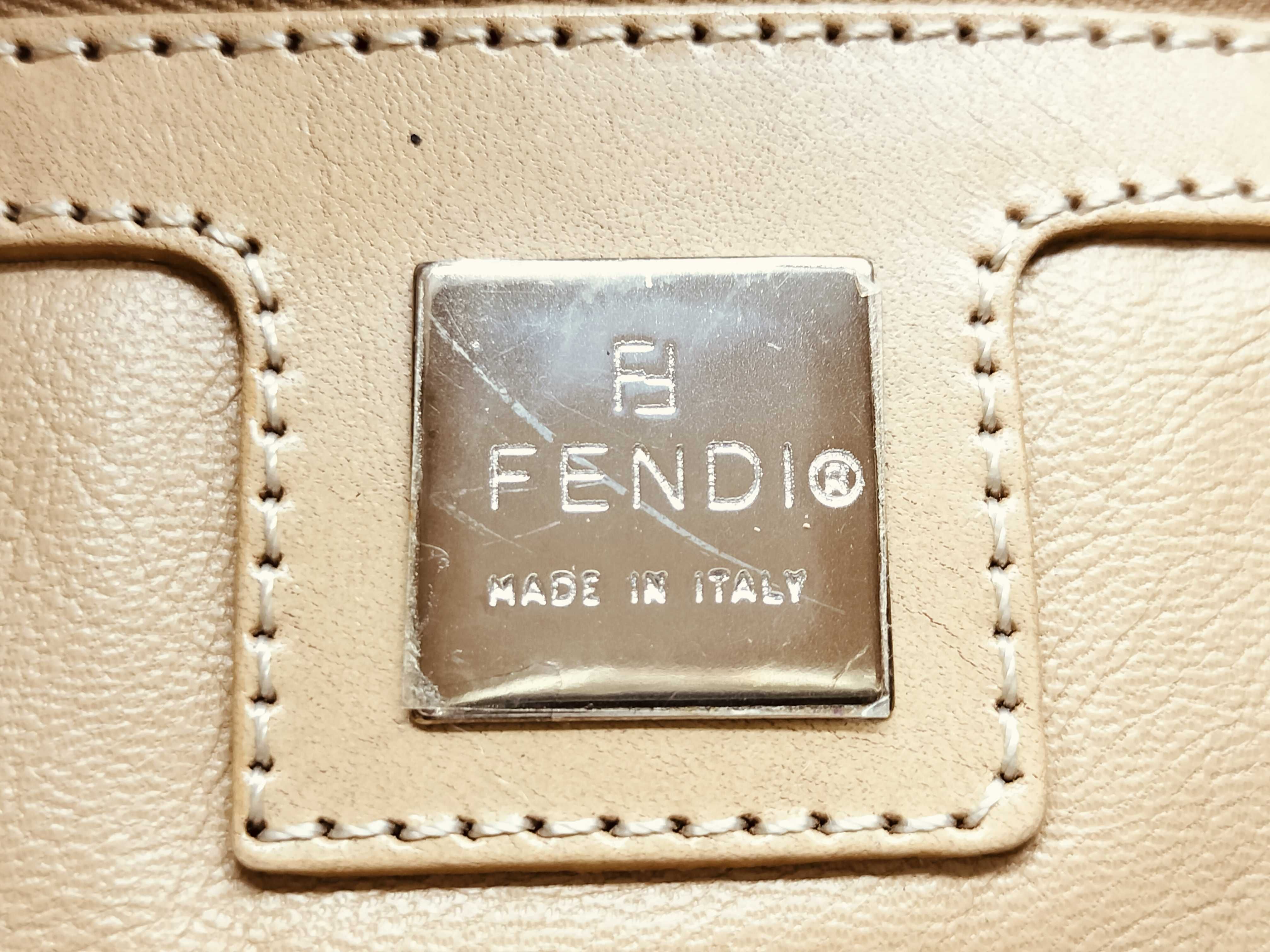 Zucca pattern Fendi Mamma Bucket one-shoulder bag, wool, 2305.26325.009, beige, Zucca shoulder bag — view 13