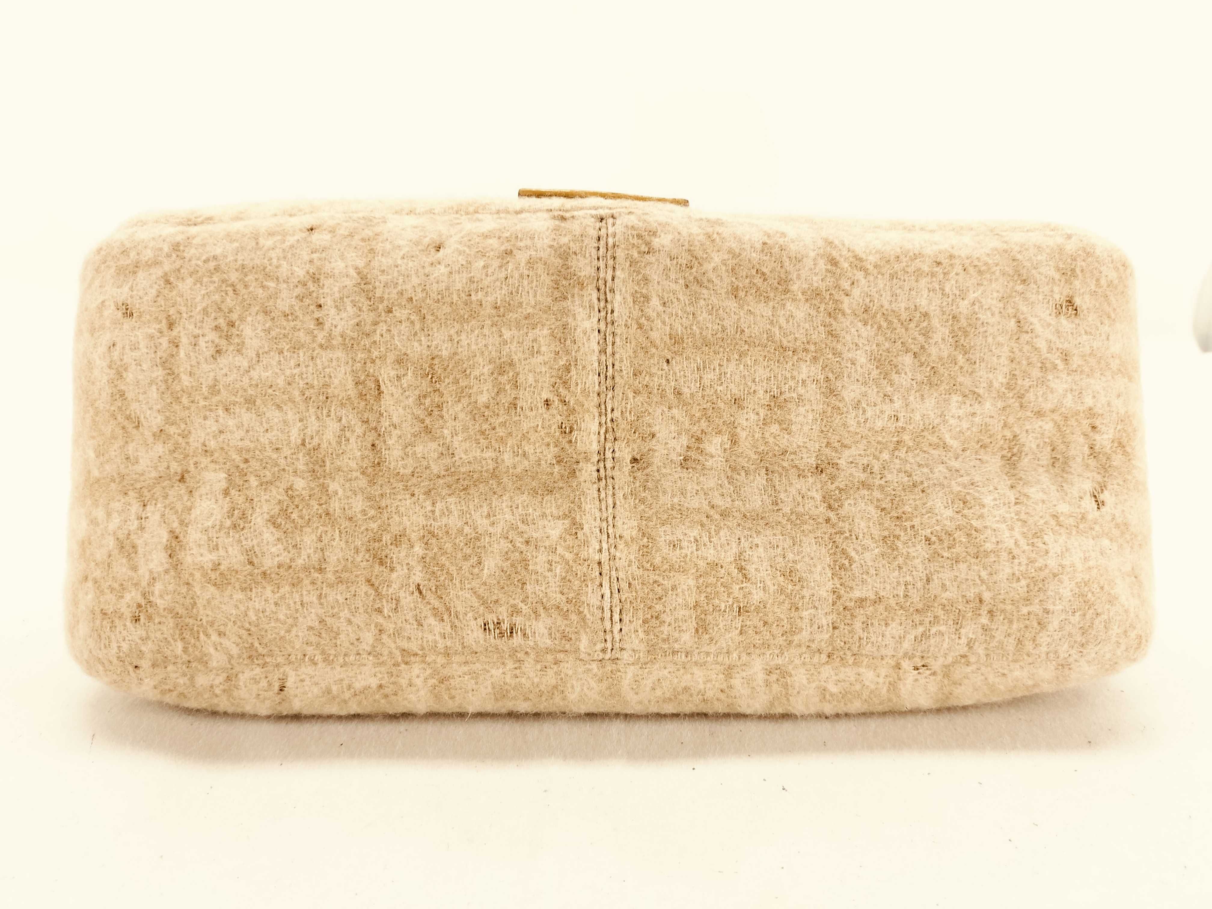 Zucca pattern Fendi Mamma Bucket one-shoulder bag, wool, 2305.26325.009, beige, Zucca shoulder bag — view 7