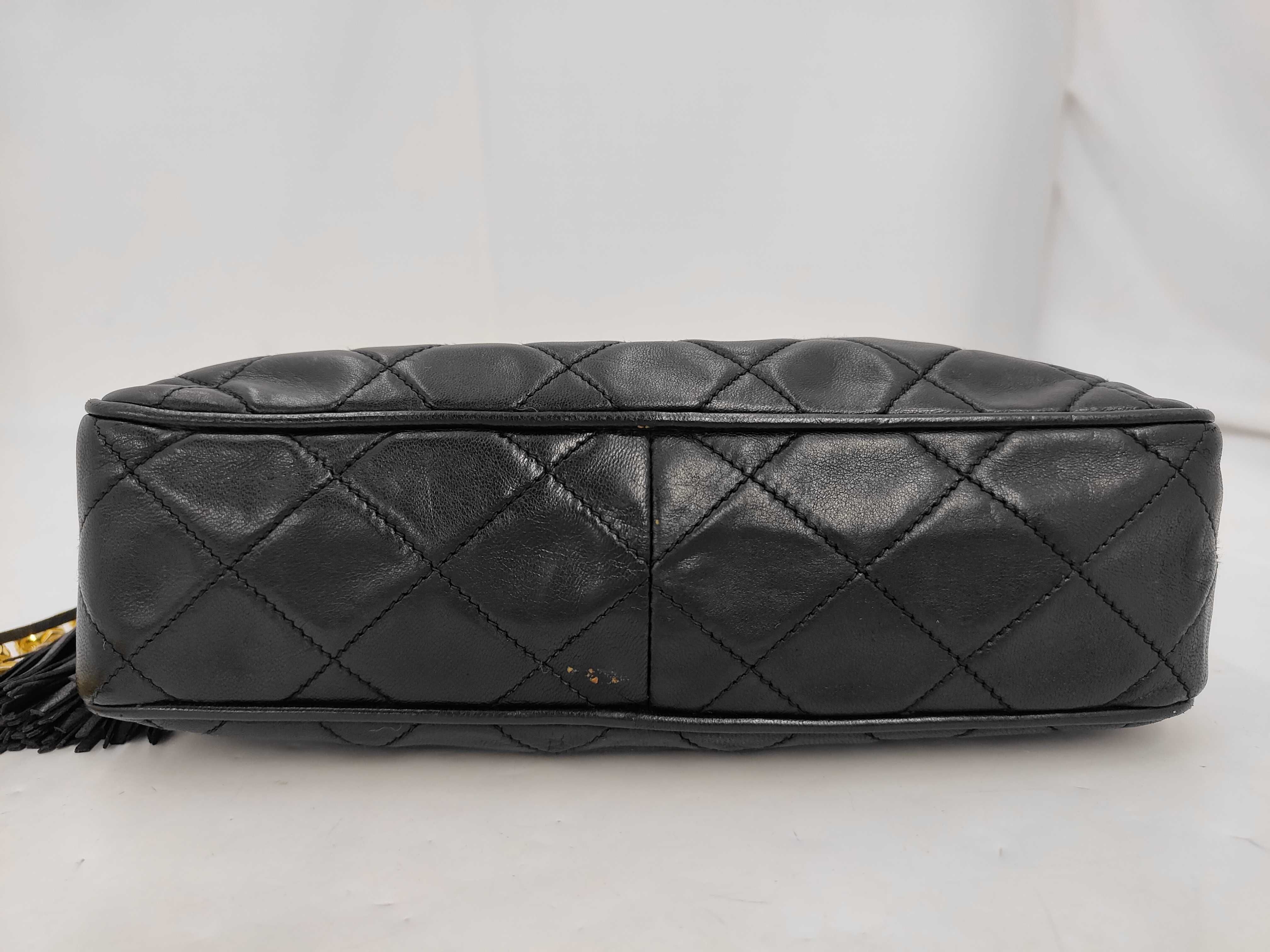 Matelassé Shoulder Bag with Fringe and Turnlock Closure — view 7