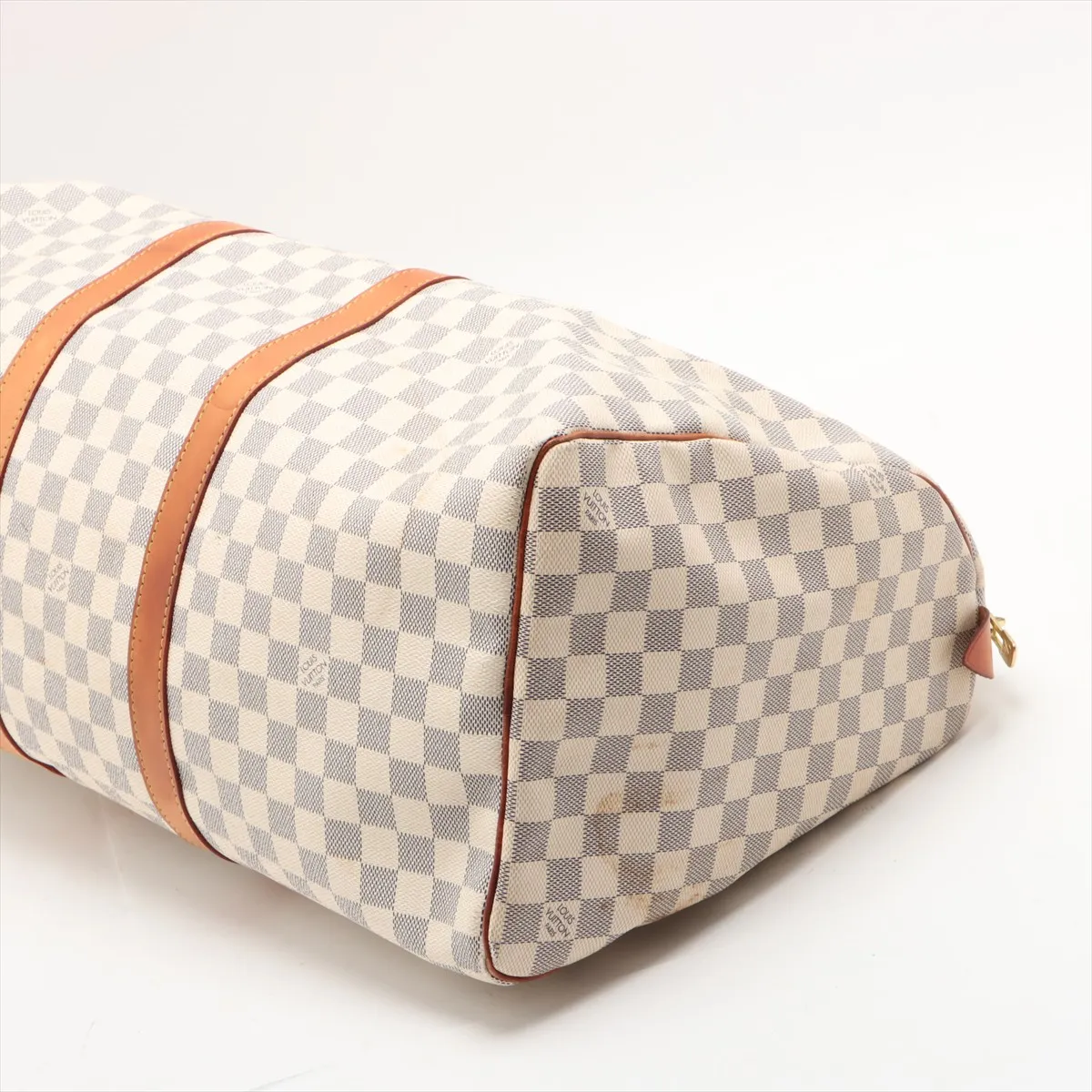 Damier Azur Keepall 50 N41430 MB4068 White with initials — view 3