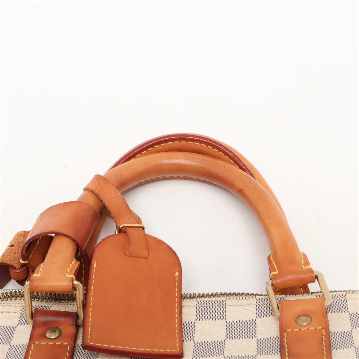 Damier Azur Keepall 50 N41430 MB4068 White with initials — view 6