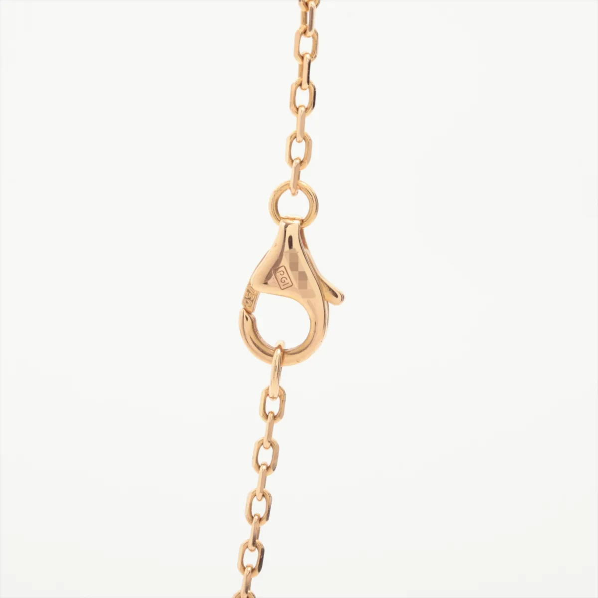 Love Circle Pavé Diamond Necklace, 750 (PG), 5.6g, PUC956. Features: dents and gouges in the metal setting. — view 3