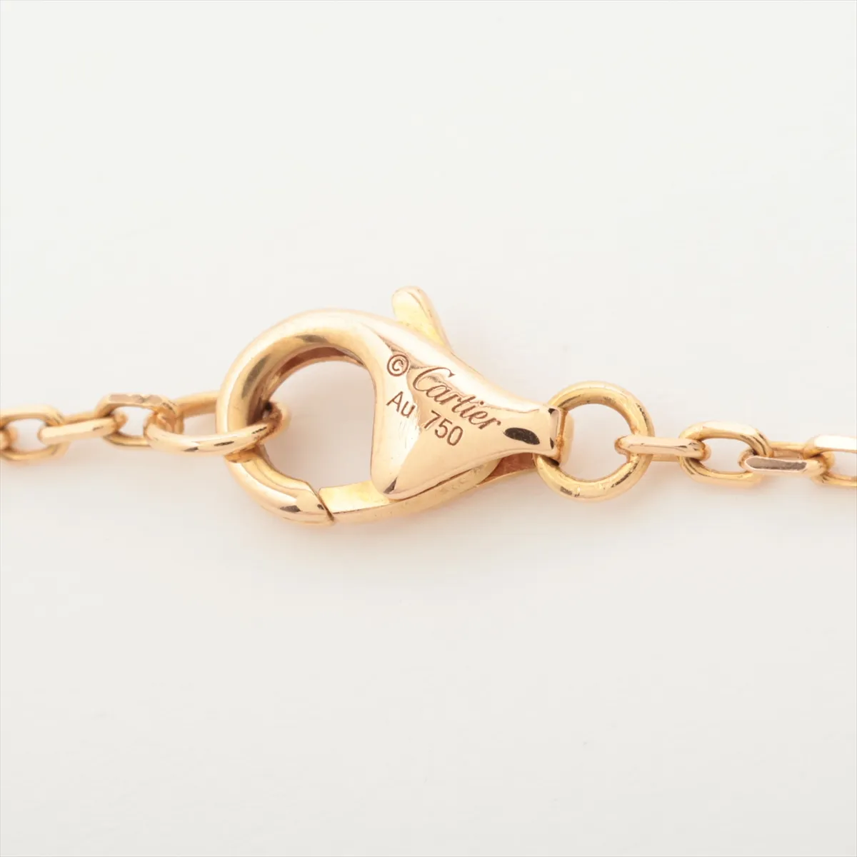 Love Circle Pavé Diamond Necklace, 750 (PG), 5.6g, PUC956. Features: dents and gouges in the metal setting. — view 4