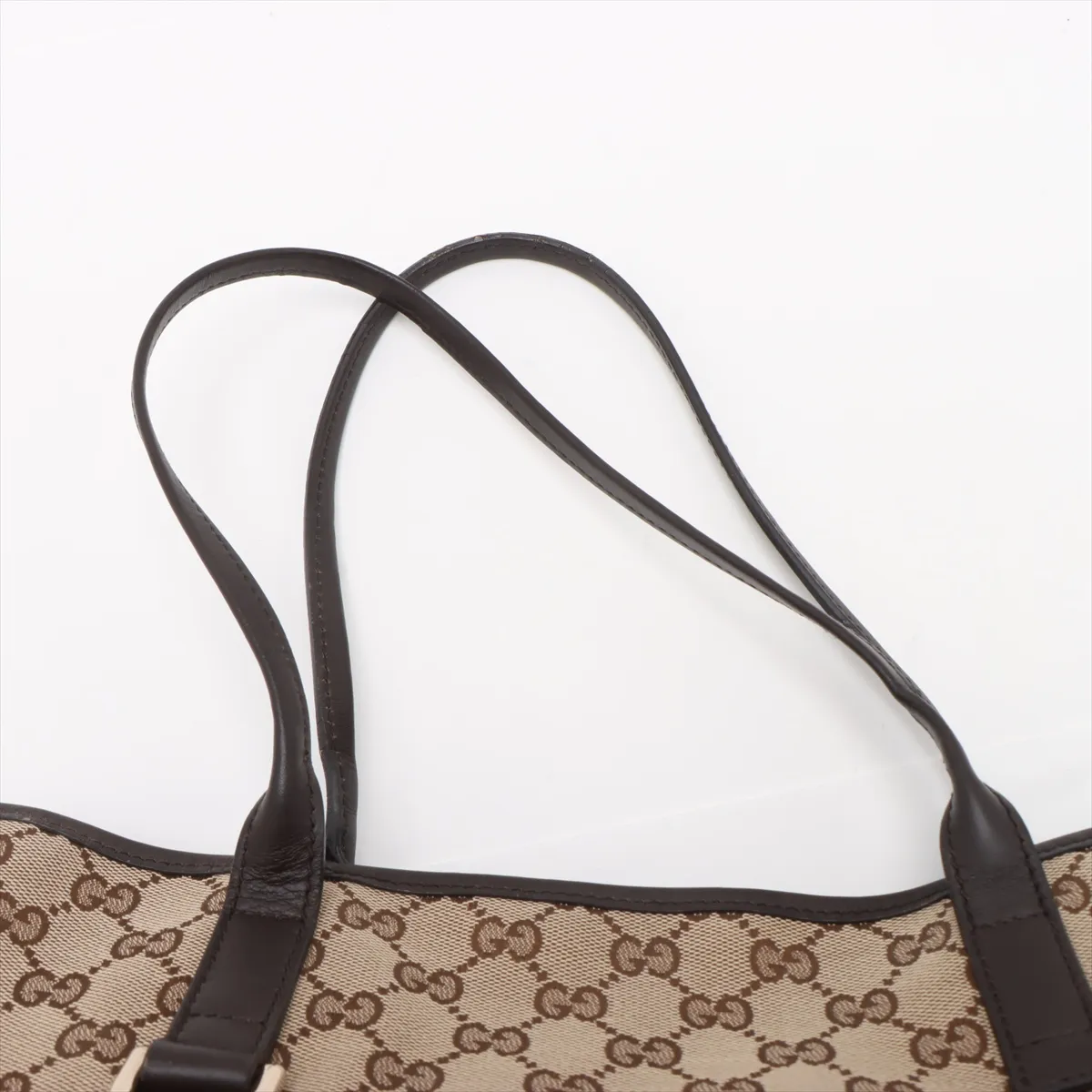 GG canvas x leather tote bag beige x brown 169946 — view 6