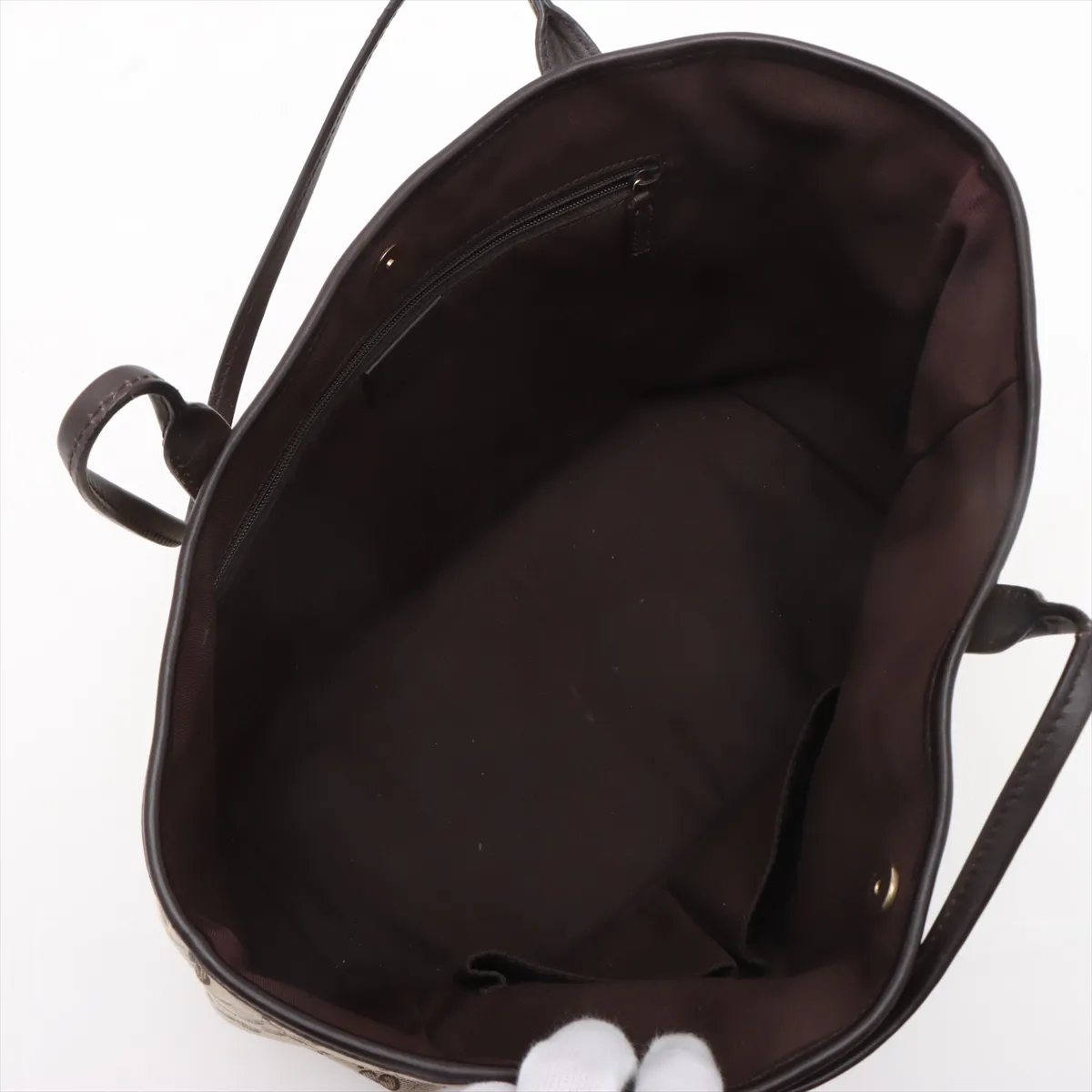 GG canvas x leather tote bag beige x brown 169946 — view 7