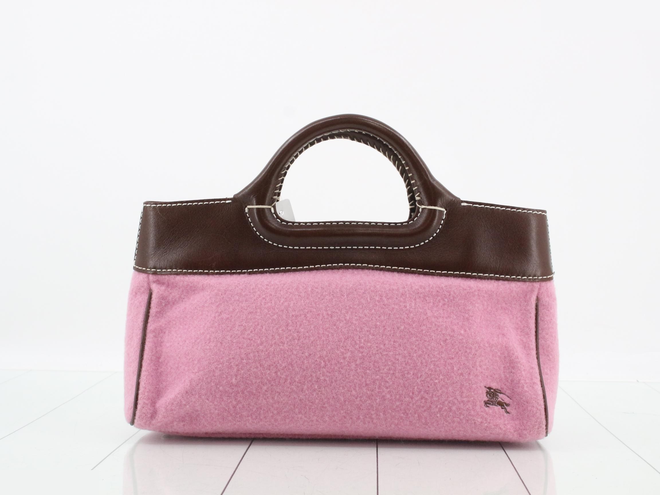 Blue Label handbag, pink x brown
