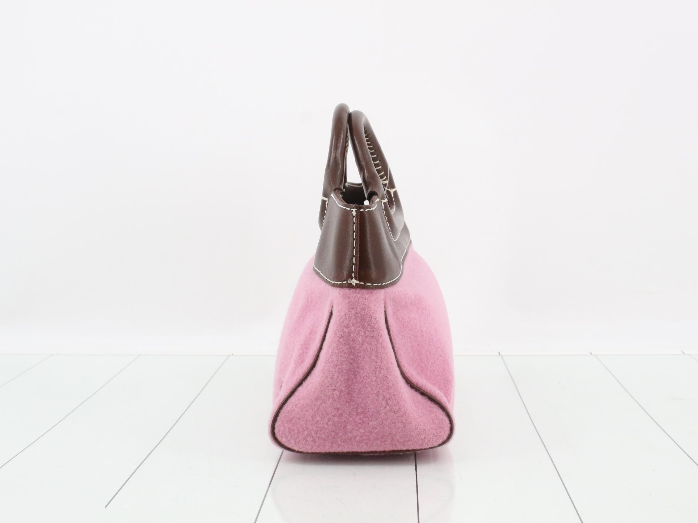 Blue Label handbag, pink x brown — view 3