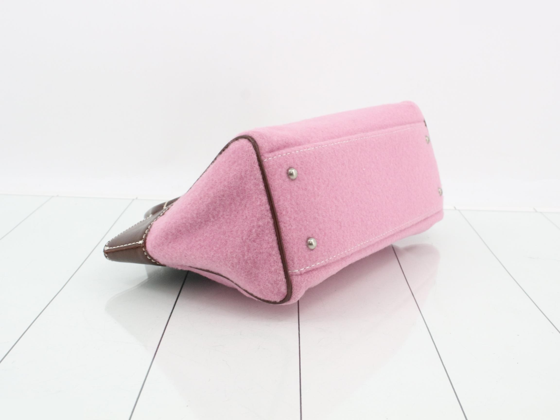Blue Label handbag, pink x brown — view 5