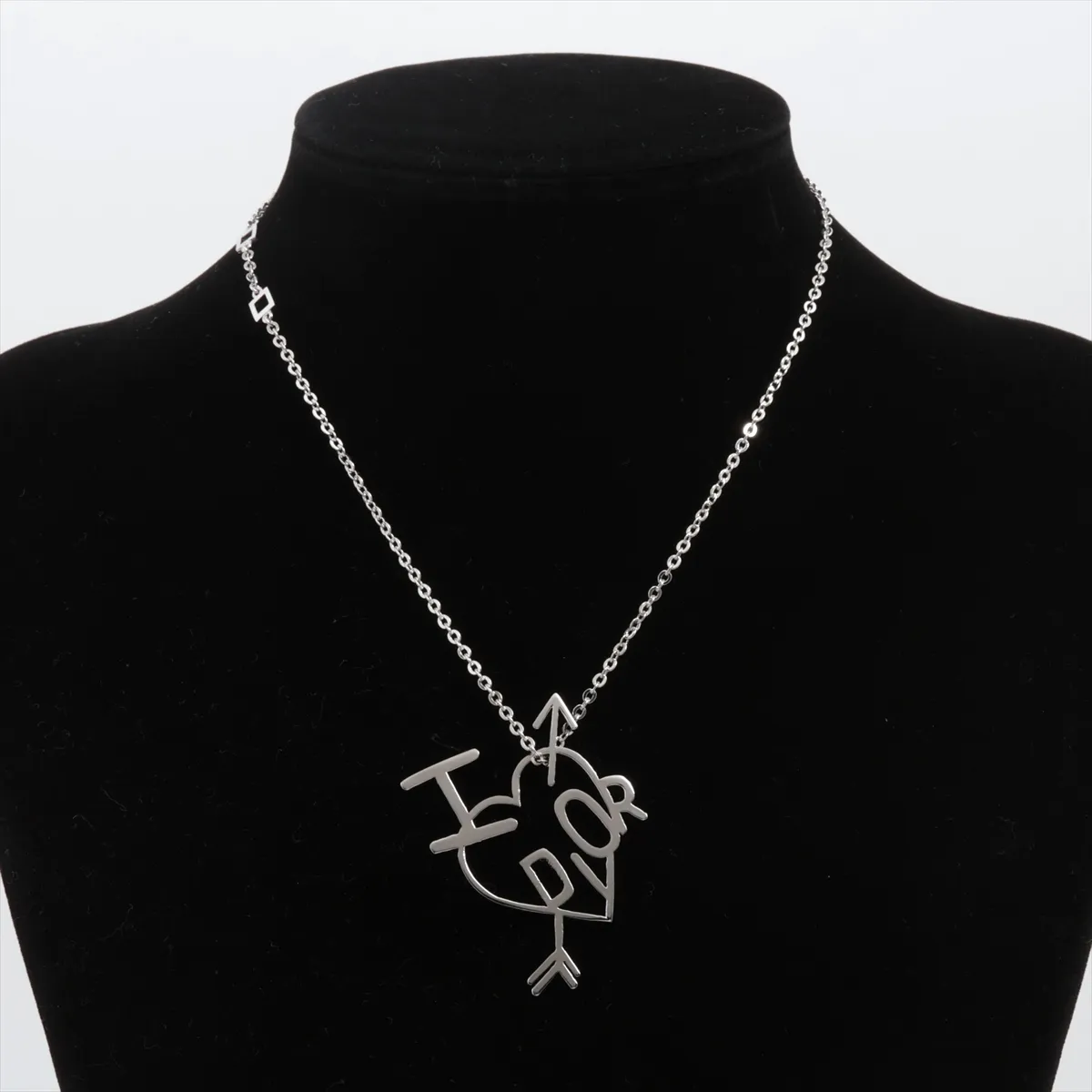 necklace, metal, silver, — view 5