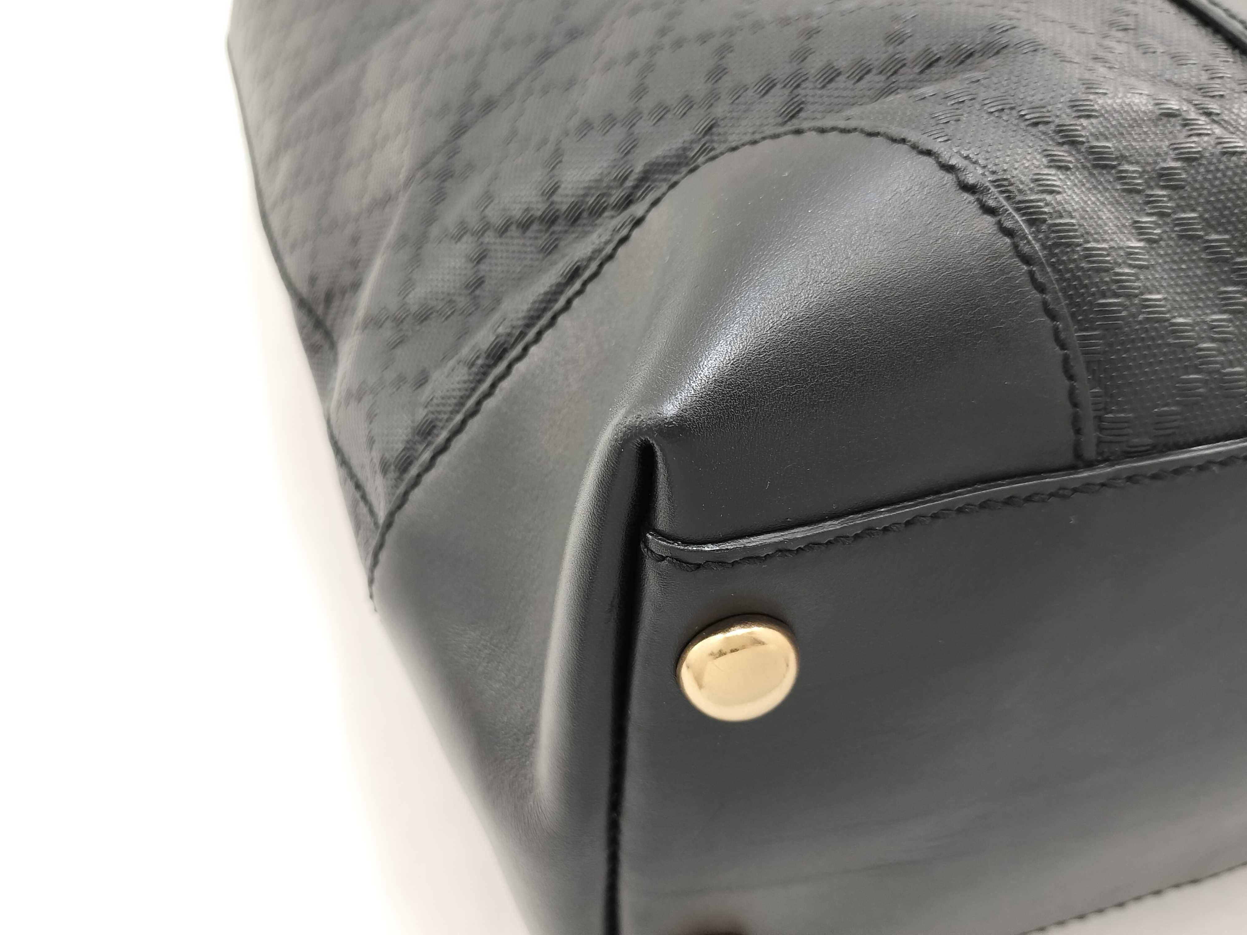 Diamante Leather Tote Bag, Black, Serial Tote Bag — view 5