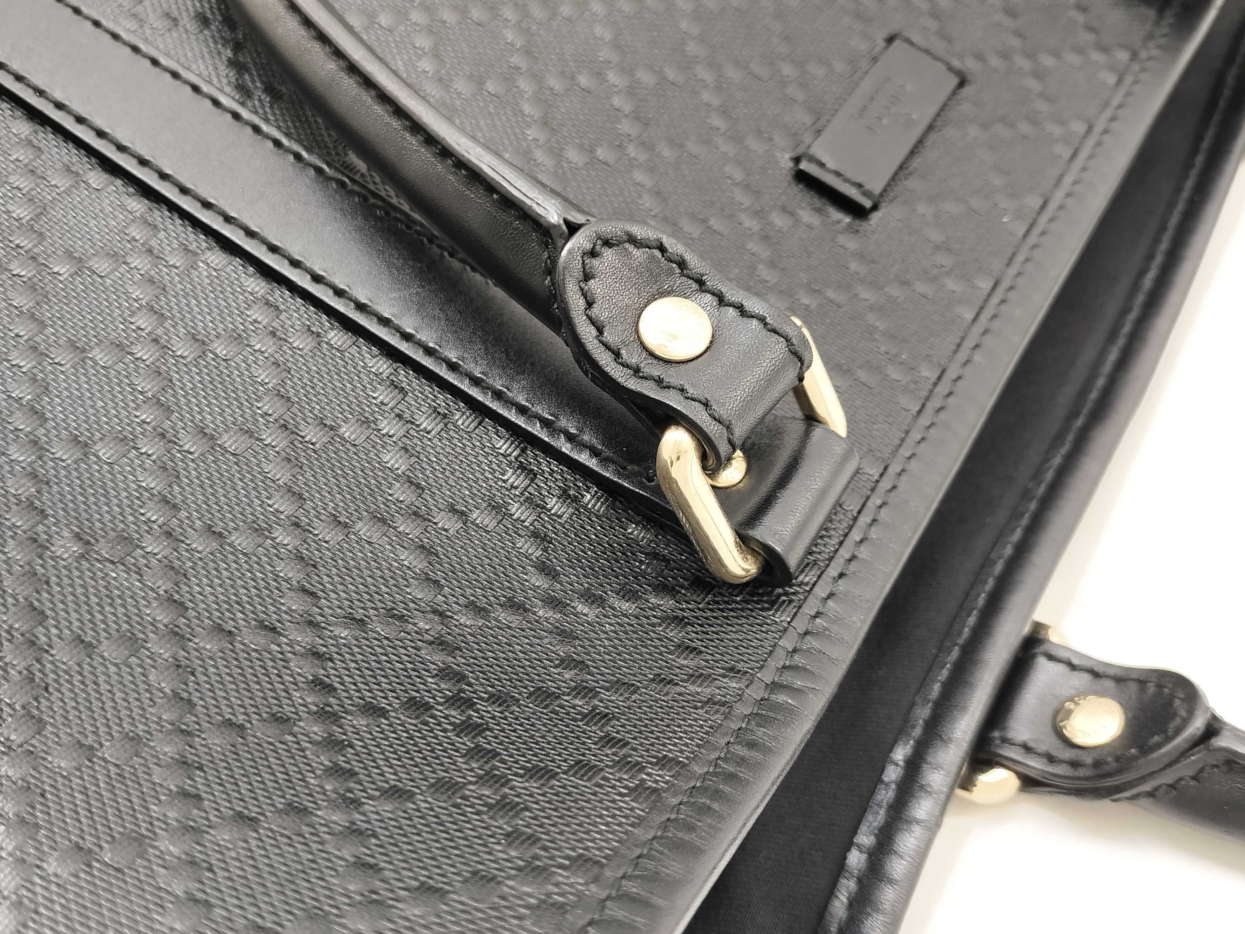 Diamante Leather Tote Bag, Black, Serial Tote Bag — view 8