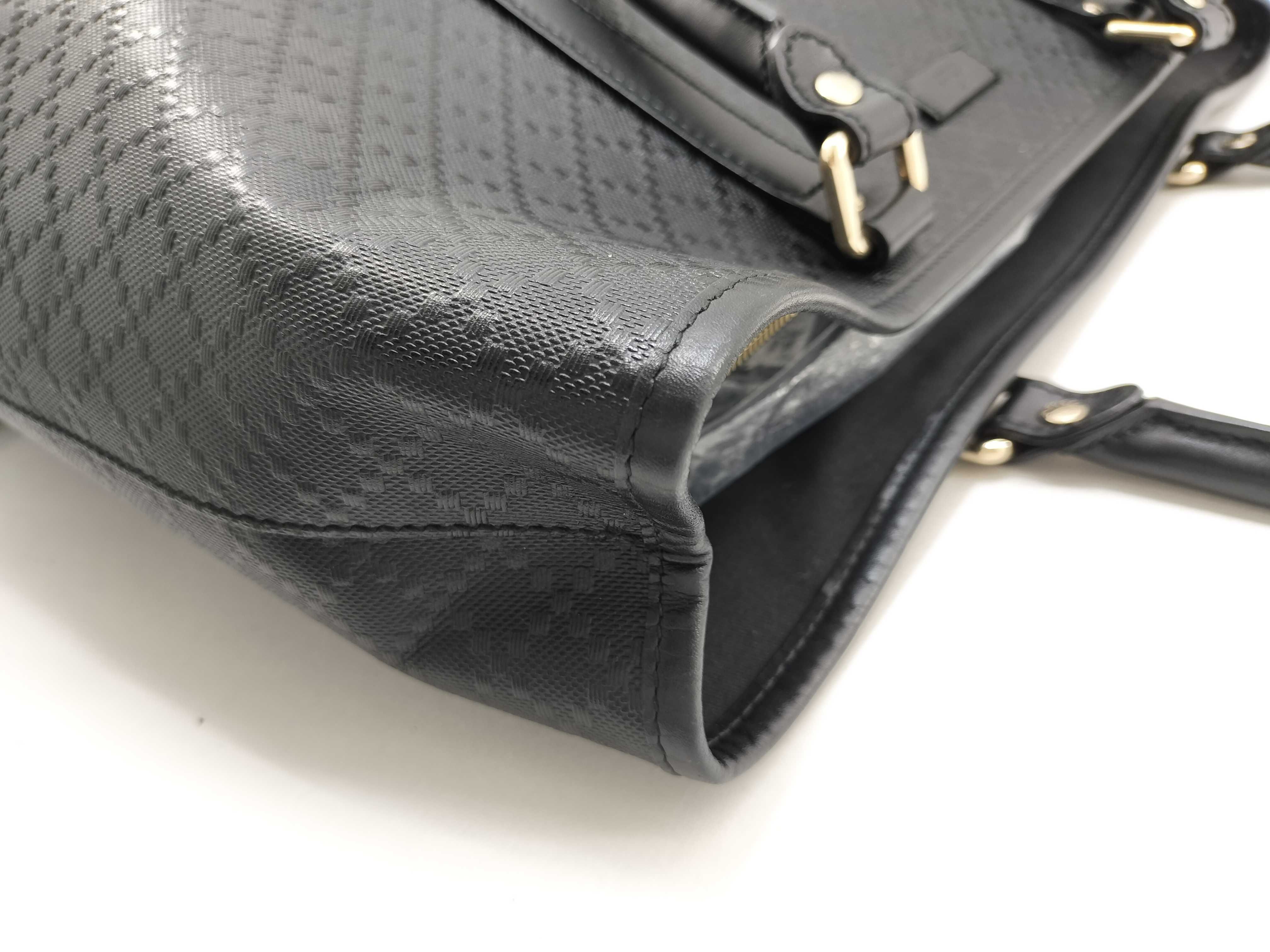 Diamante Leather Tote Bag, Black, Serial Tote Bag — view 9