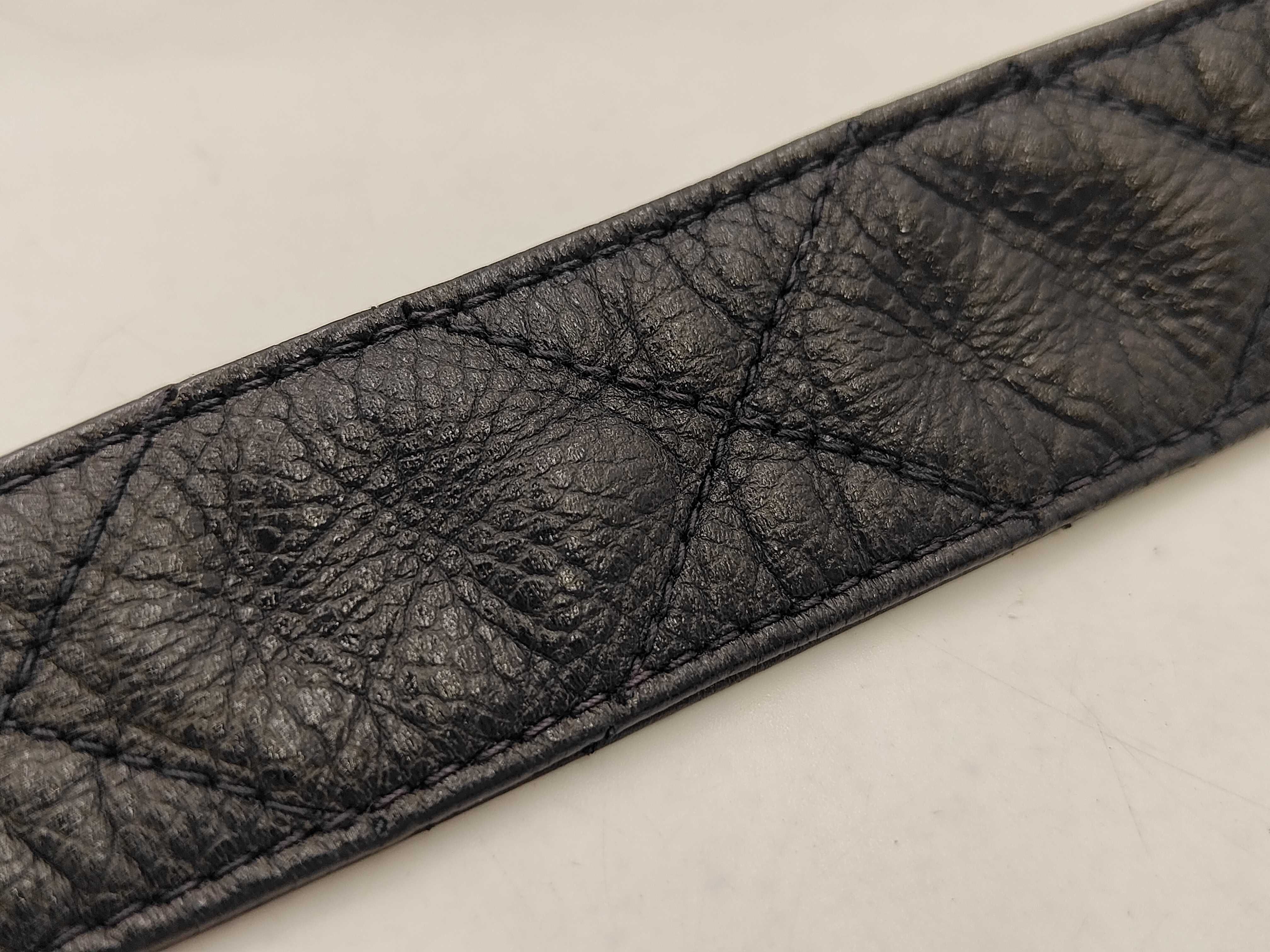 Caviar Skin Mirror Shoulder Bag, Black with Navy Interior — view 4