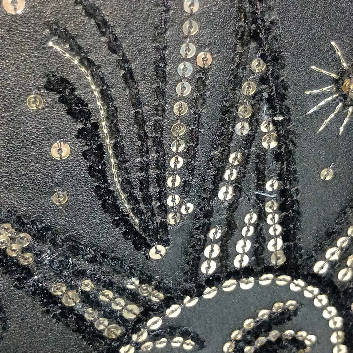 Lady Dior Leather x Sequin 2-Way Handbag, Black — view 12