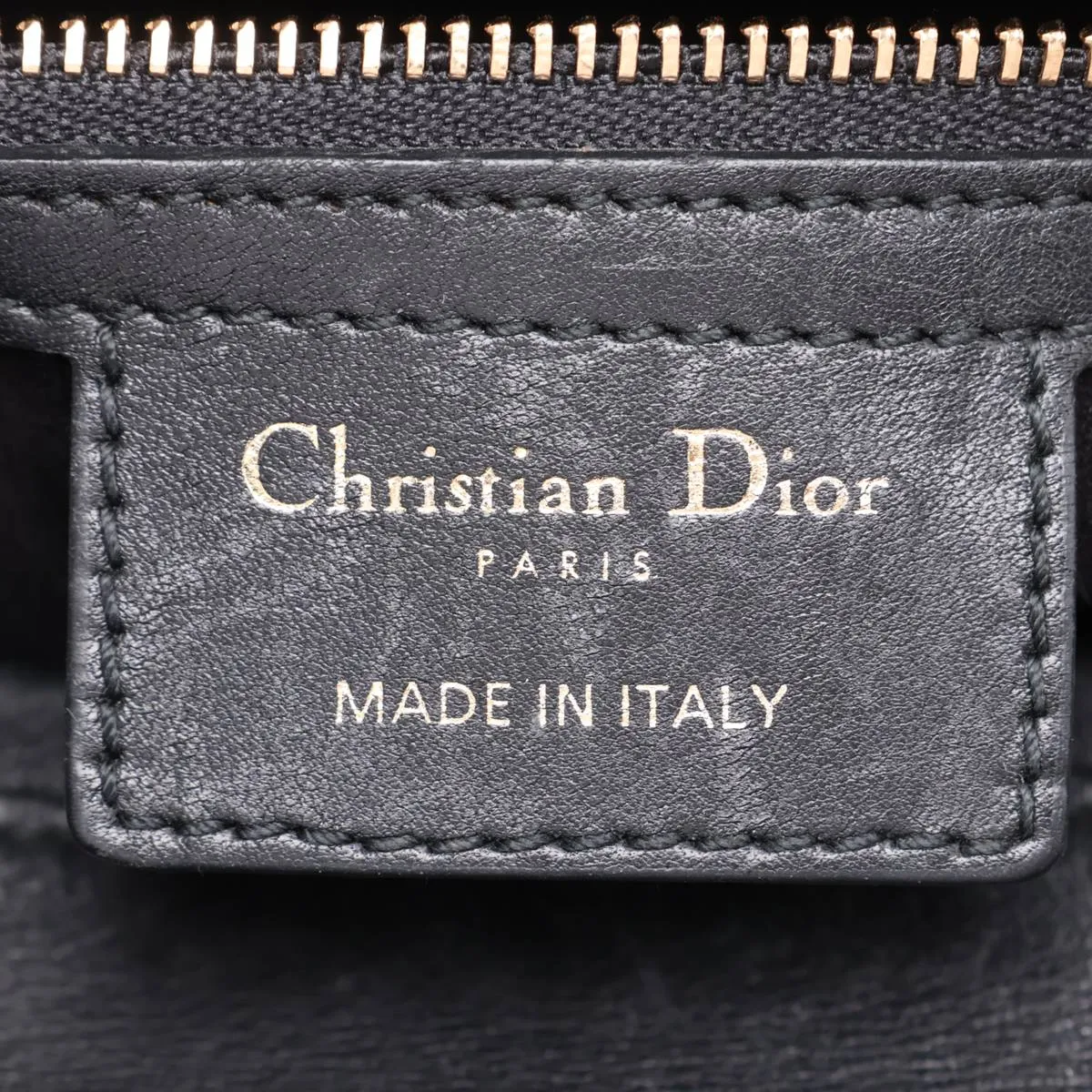 Lady Dior Leather x Sequin 2-Way Handbag, Black — view 10