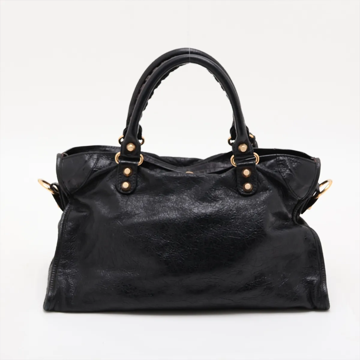 The Giant City 281770 Leather 2-Way Handbag Black 281770 — view 2