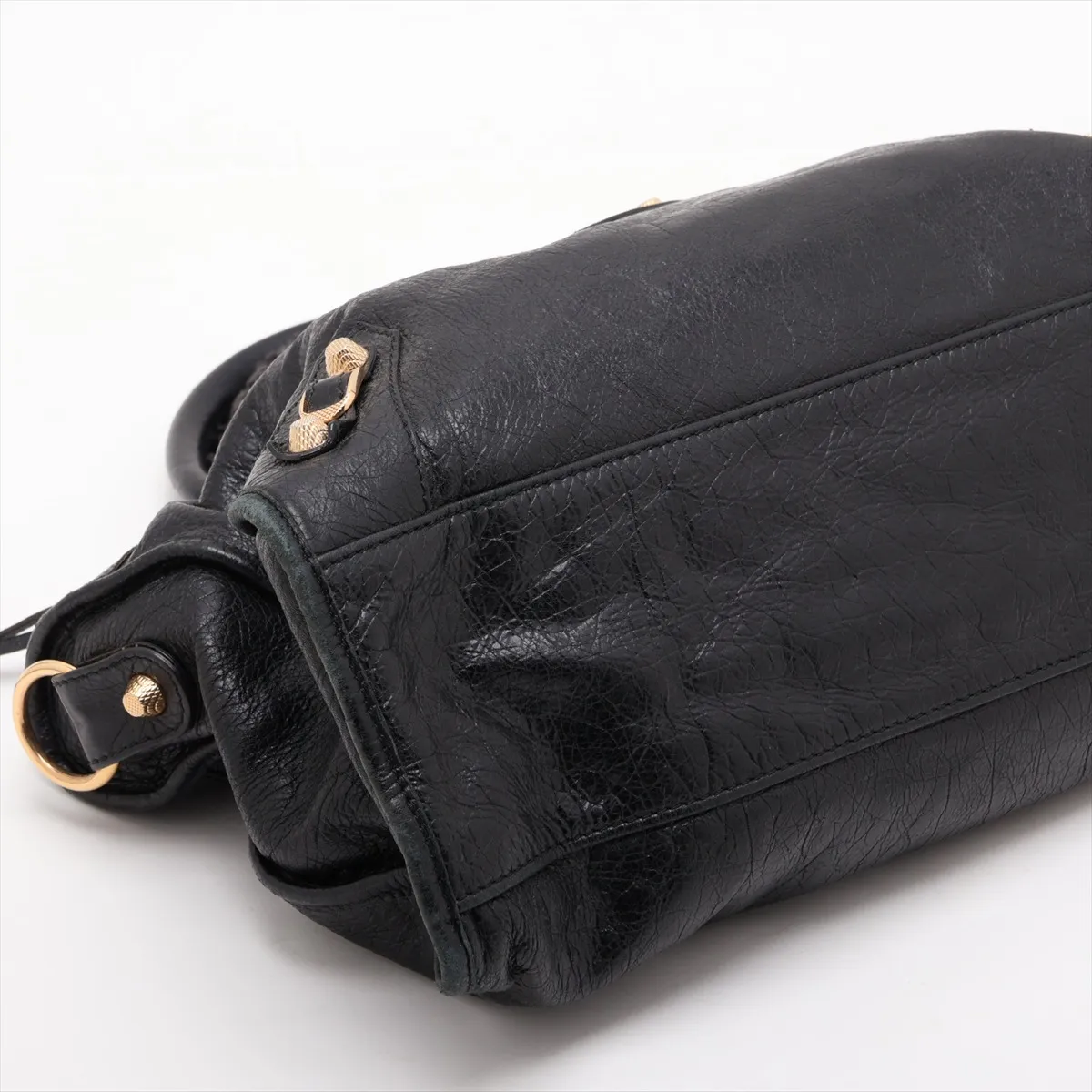 The Giant City 281770 Leather 2-Way Handbag Black 281770 — view 4