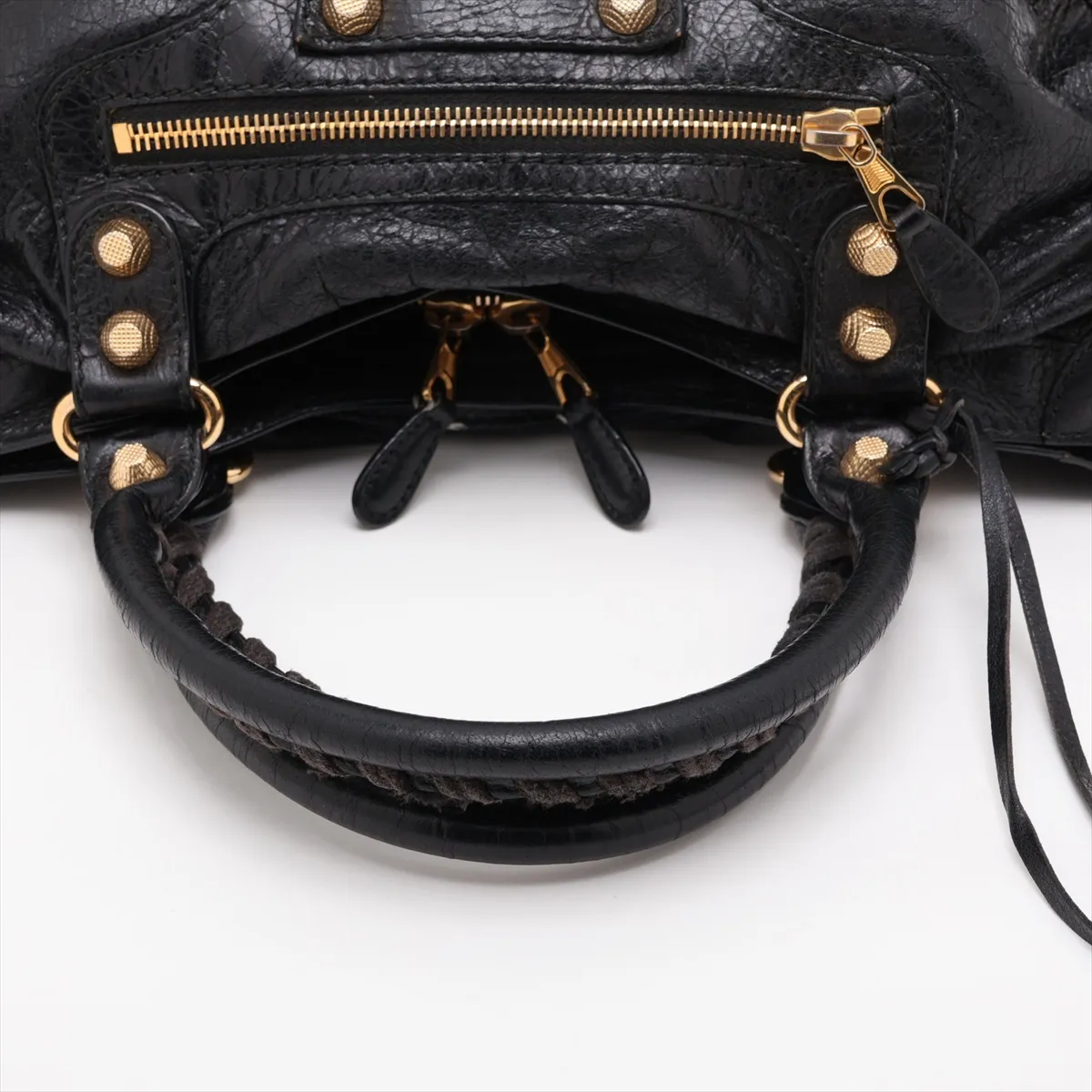 The Giant City 281770 Leather 2-Way Handbag Black 281770 — view 5