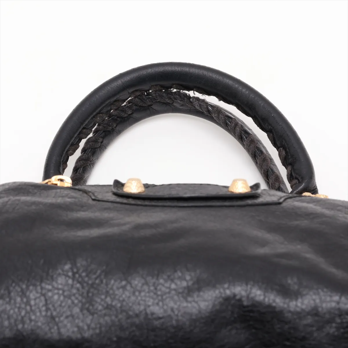 The Giant City 281770 Leather 2-Way Handbag Black 281770 — view 6