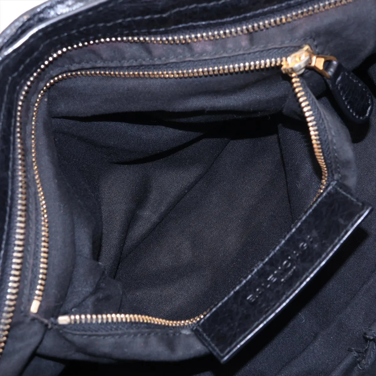 The Giant City 281770 Leather 2-Way Handbag Black 281770 — view 9