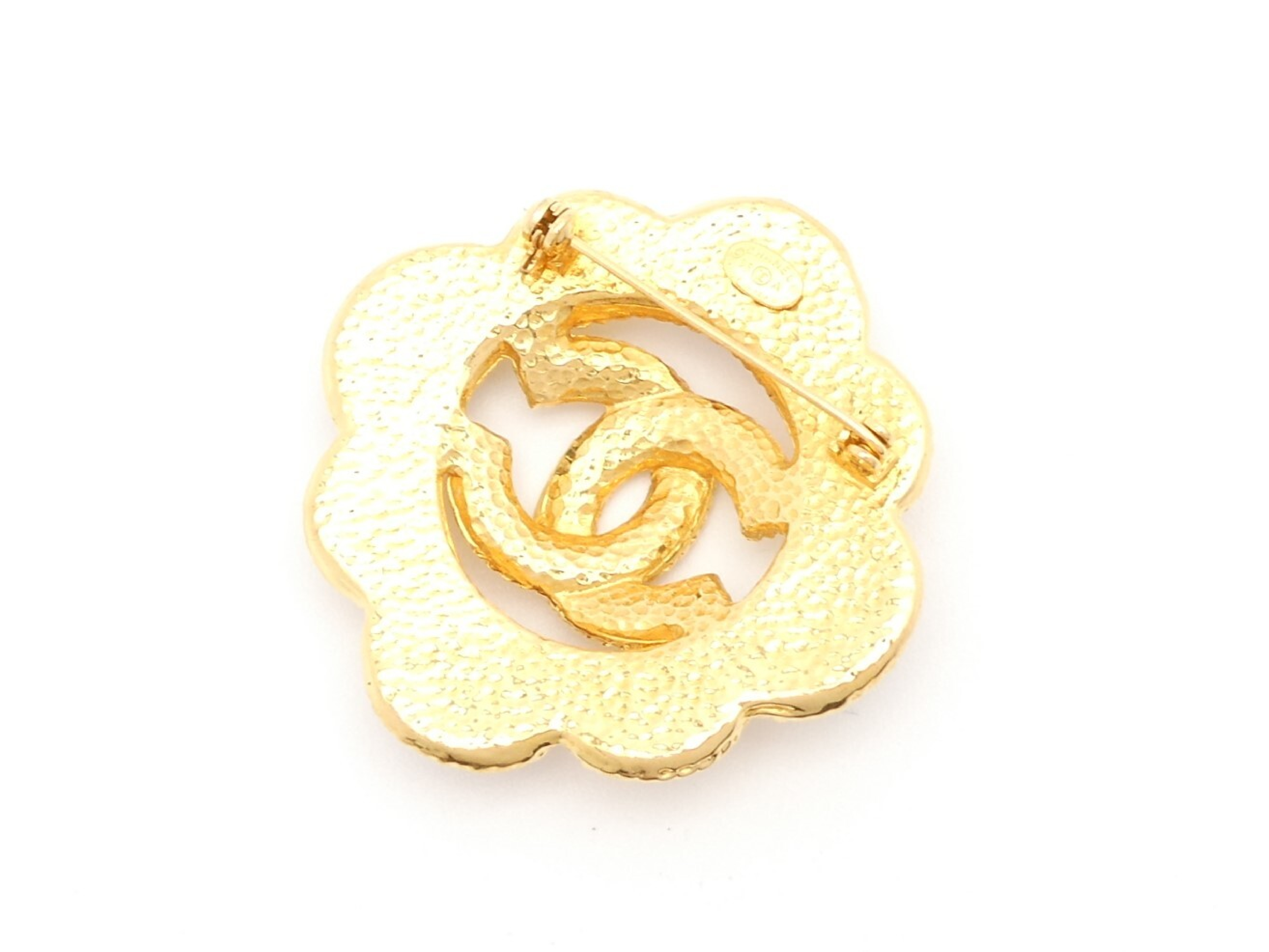Coco Mark Gold Brooch — view 2