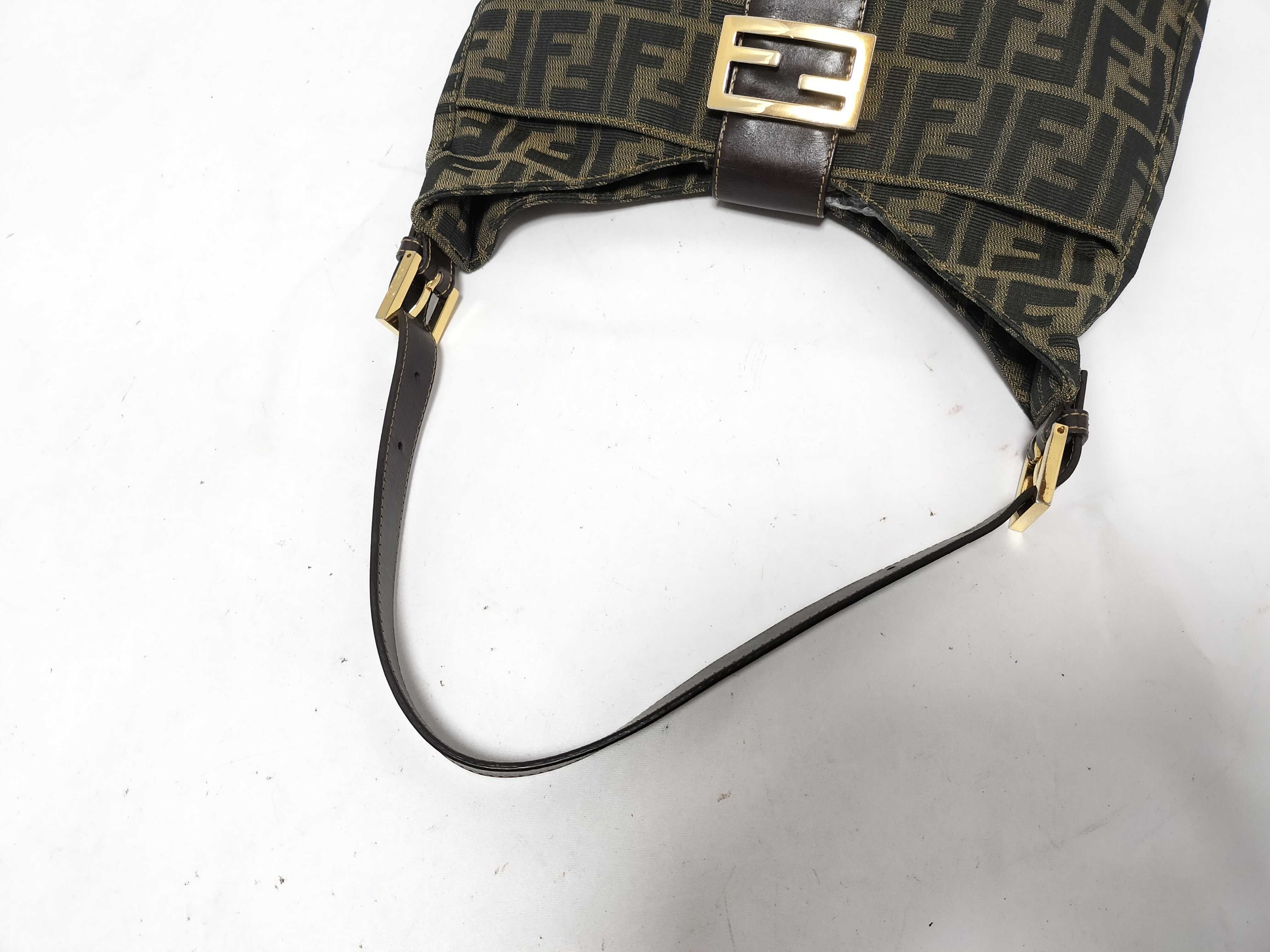 Zucca pattern Fendi Mamma Bucket Gold Hardware Handbag — view 3