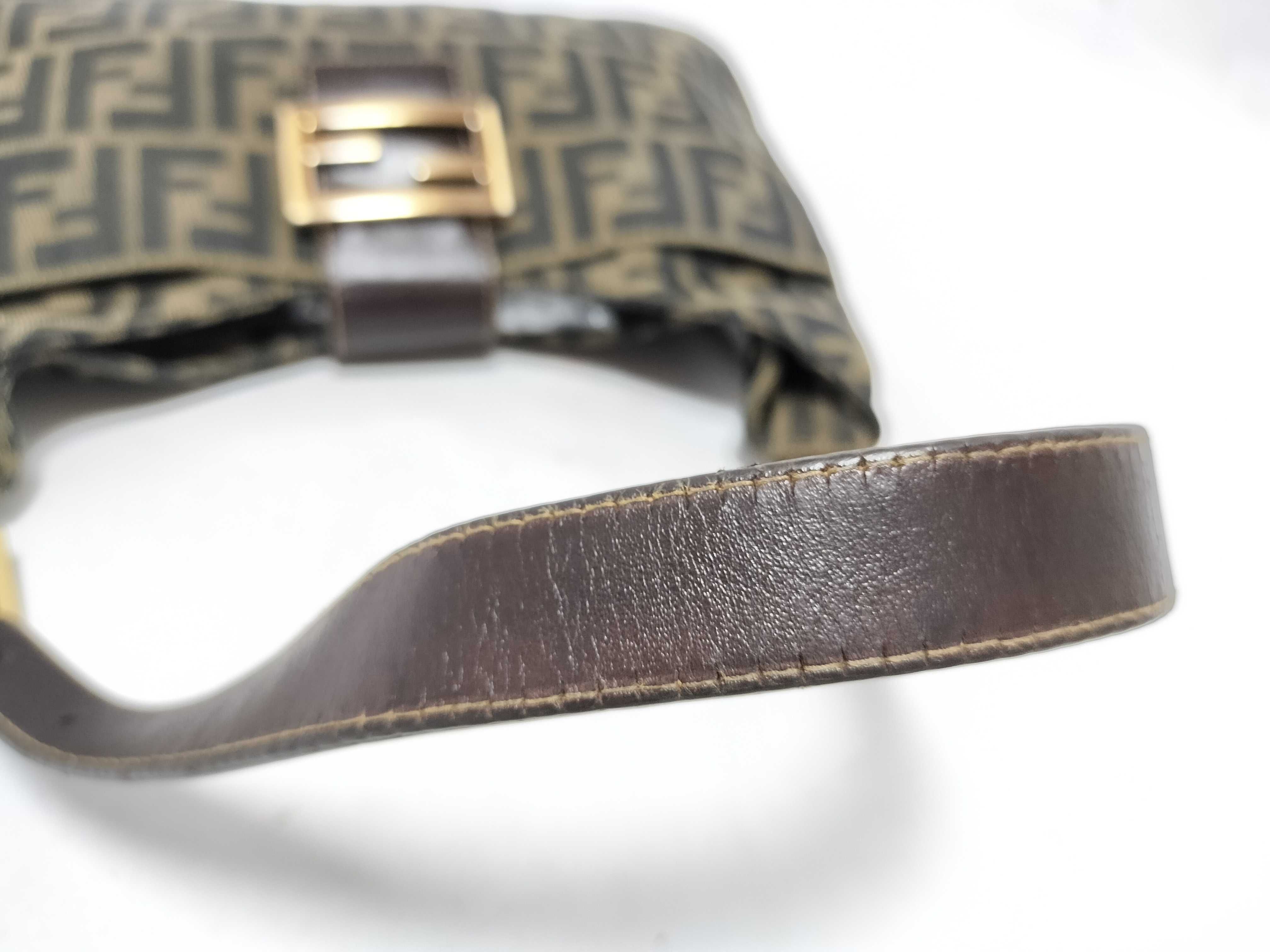 Zucca pattern Fendi Mamma Bucket Gold Hardware Handbag — view 4