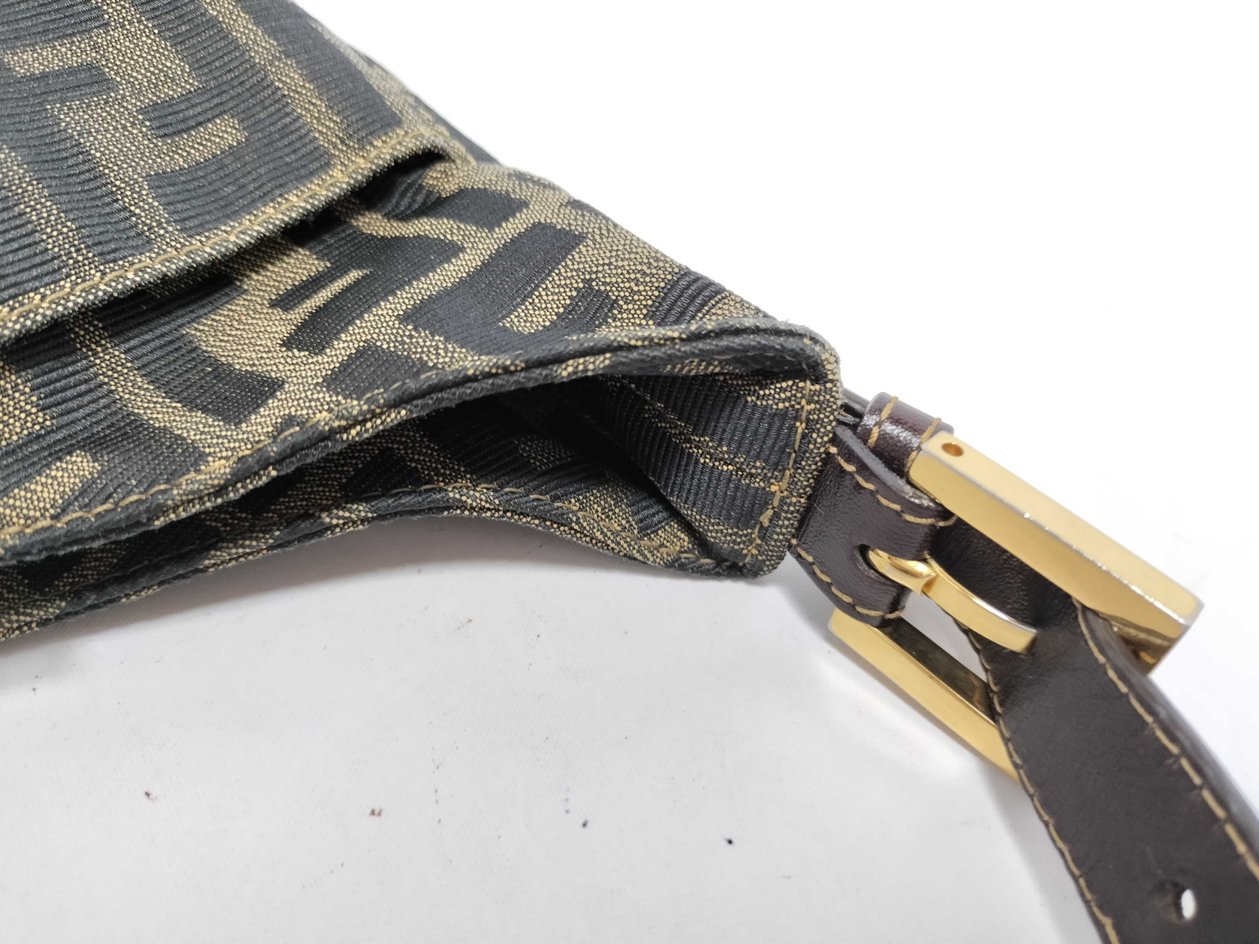 Zucca pattern Fendi Mamma Bucket Gold Hardware Handbag — view 5
