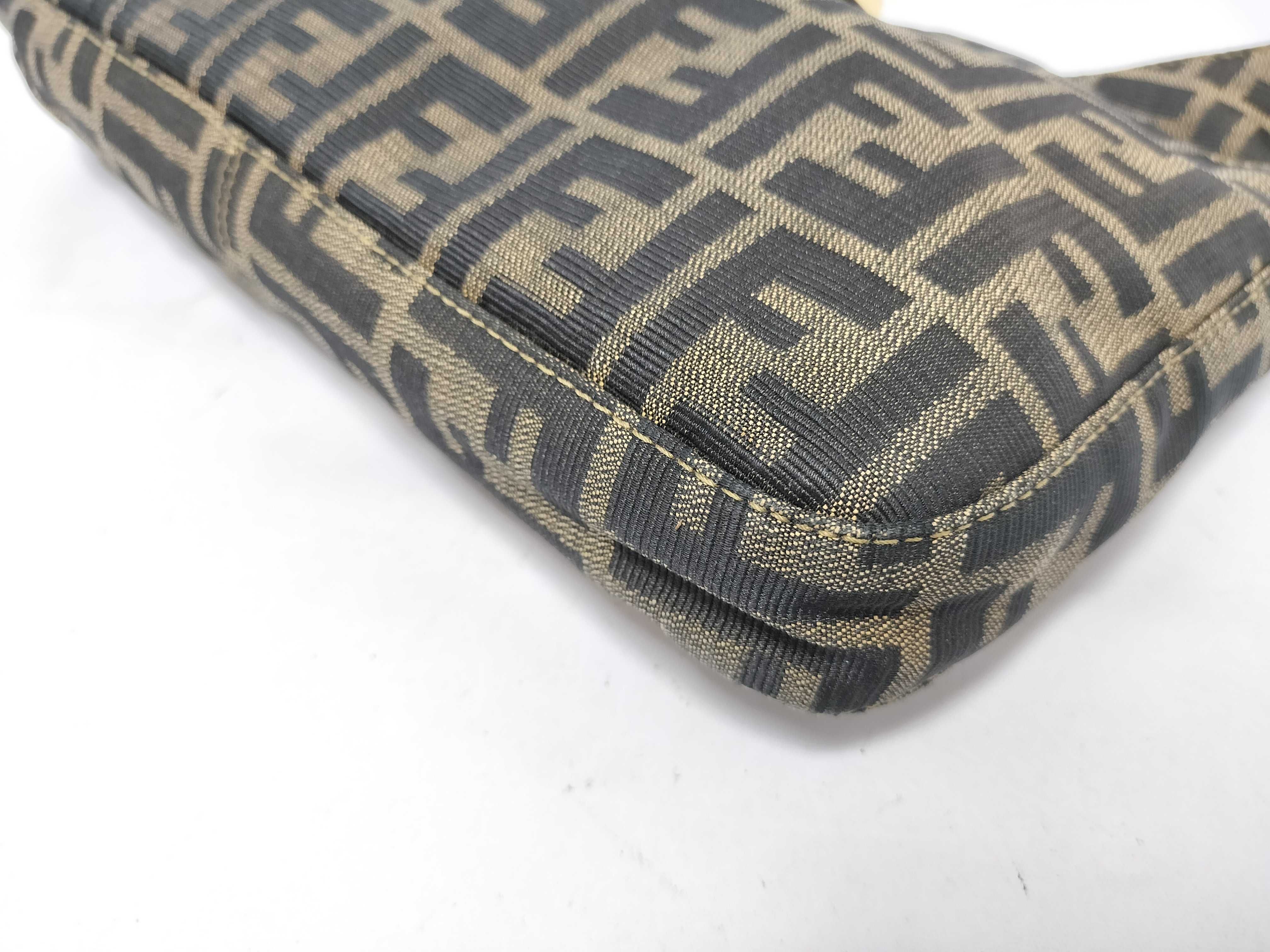 Zucca pattern Fendi Mamma Bucket Gold Hardware Handbag — view 7