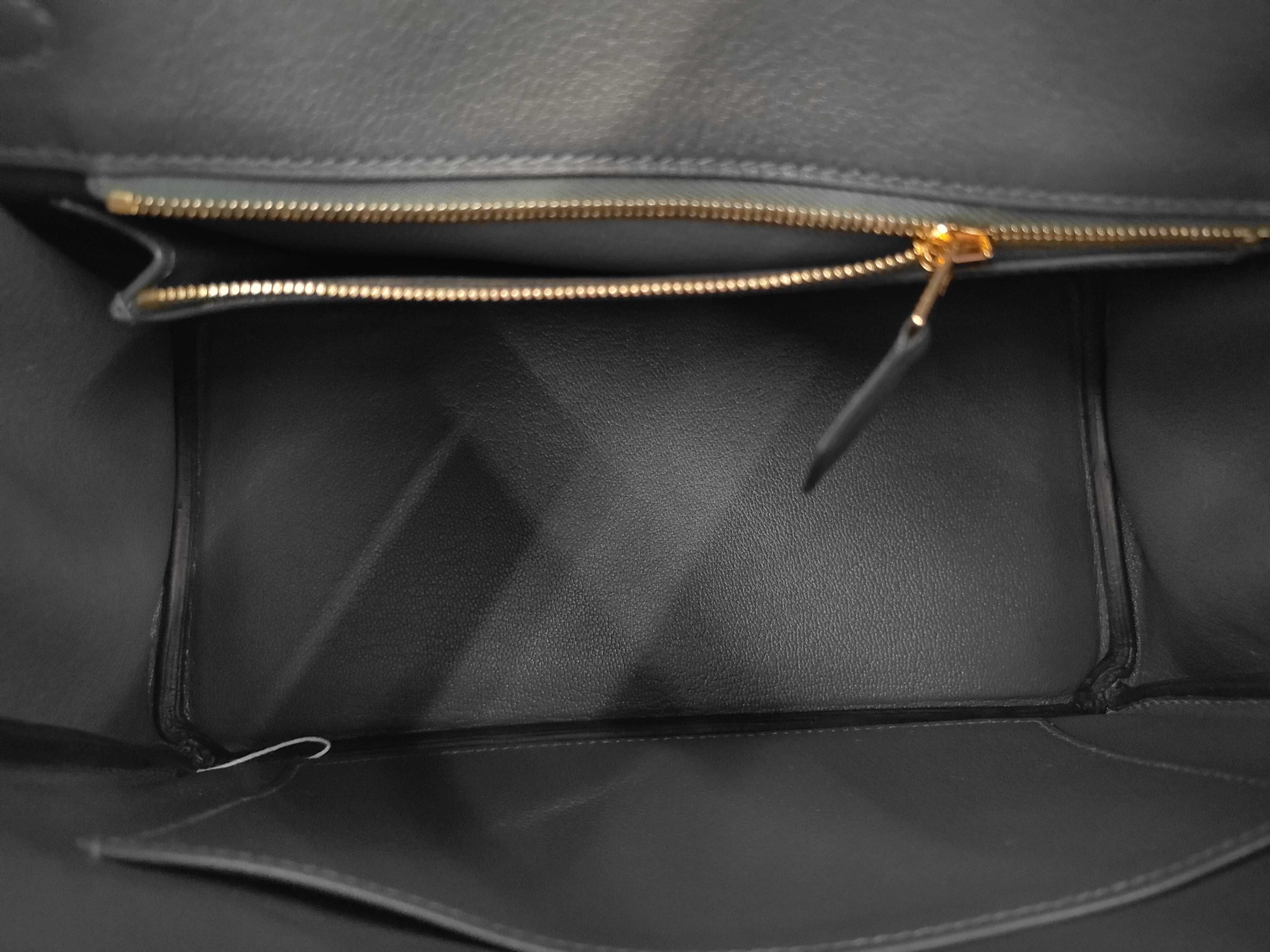 Birkin 25 Gris Misty, Gold Hardware, Gold Stamp, Togo Leather, Gray Handbag — view 8