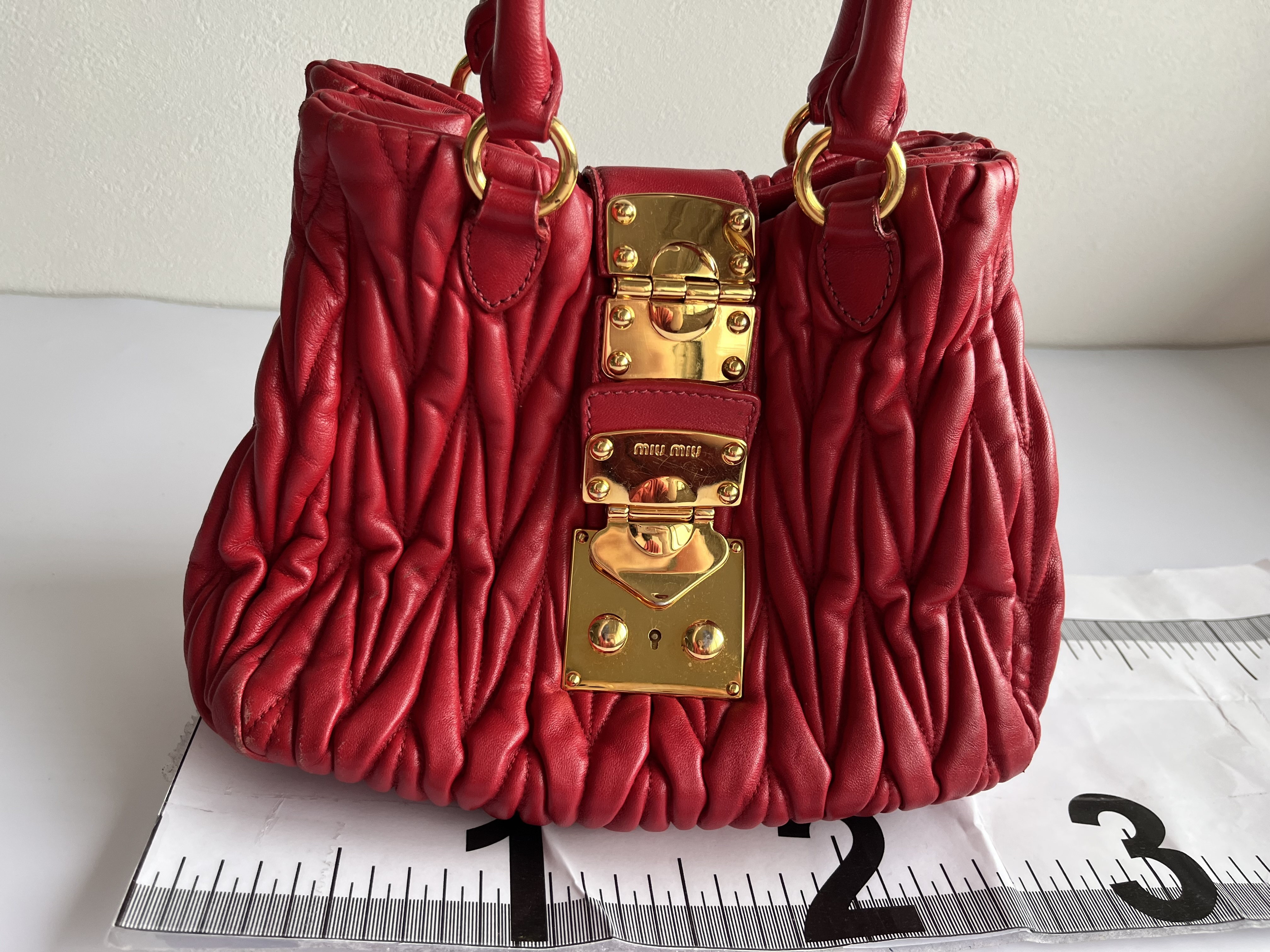 Matelassé Leather 2-Way Handbag with Shoulder Strap — view 2
