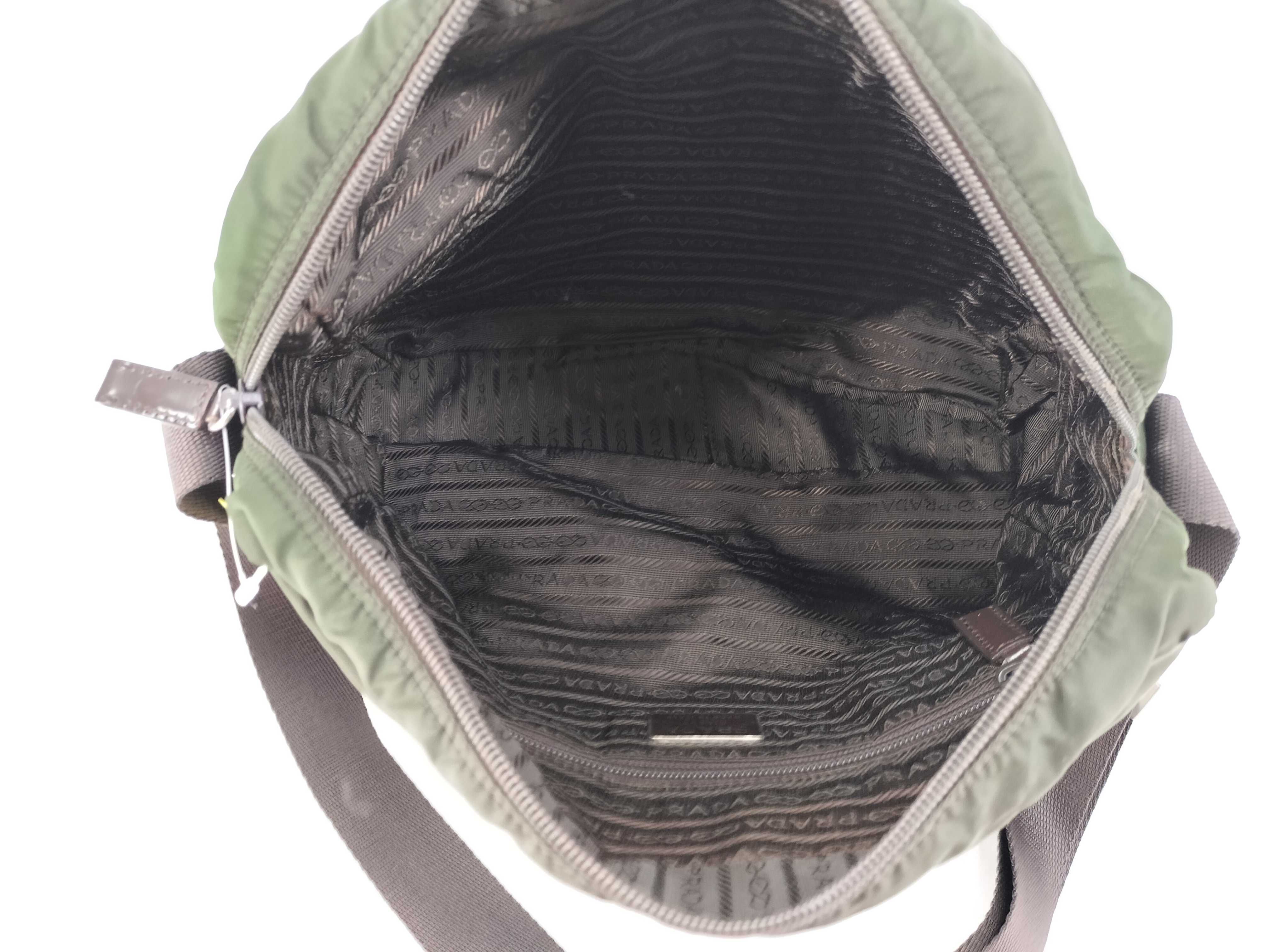 Nylon Shoulder Bag, Green — view 11
