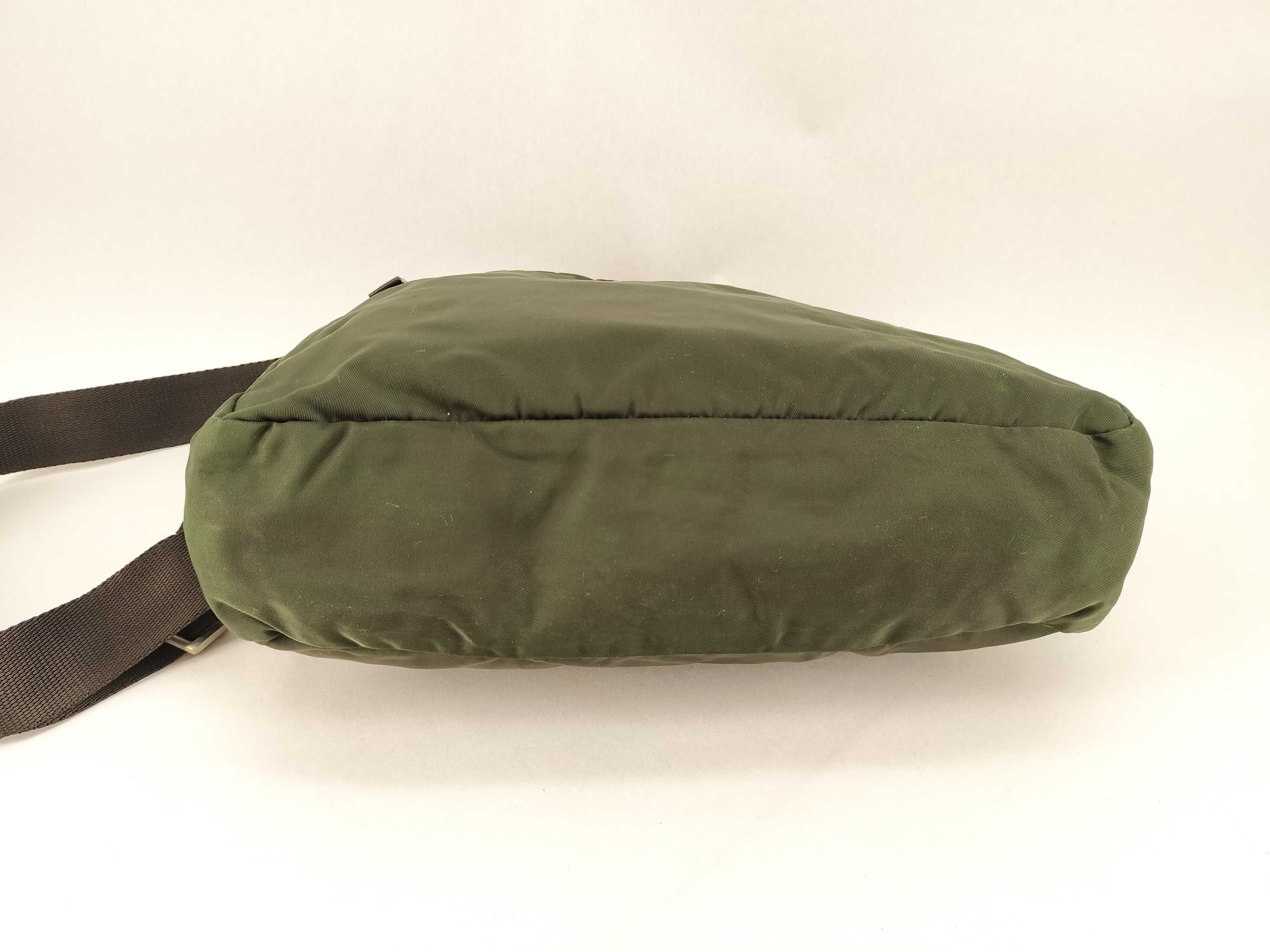 Nylon Shoulder Bag, Green — view 6