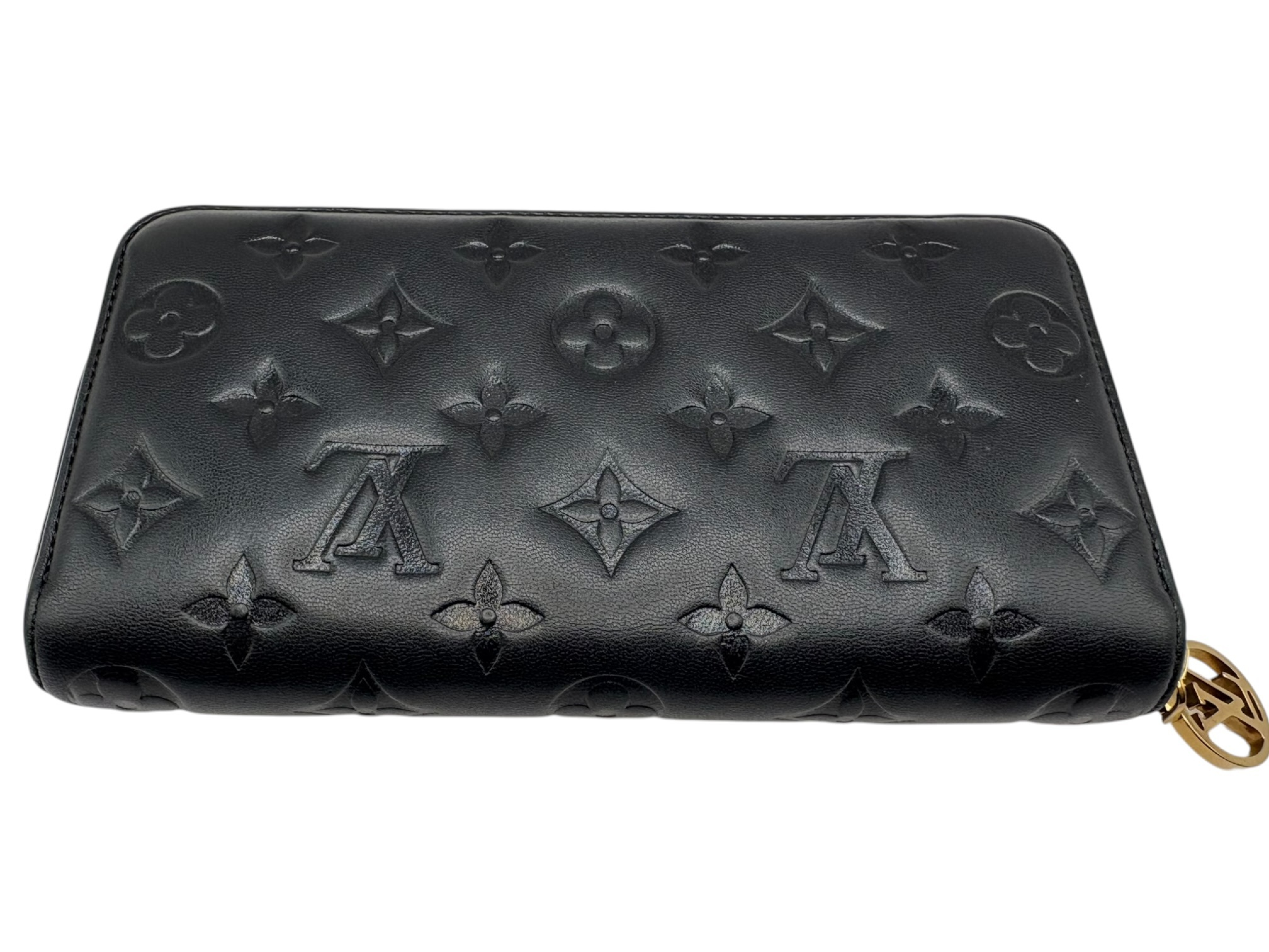 Monogram Embossed Zippy Wallet M81510 Noir Round Zip Wallet (RFID detected) — view 2