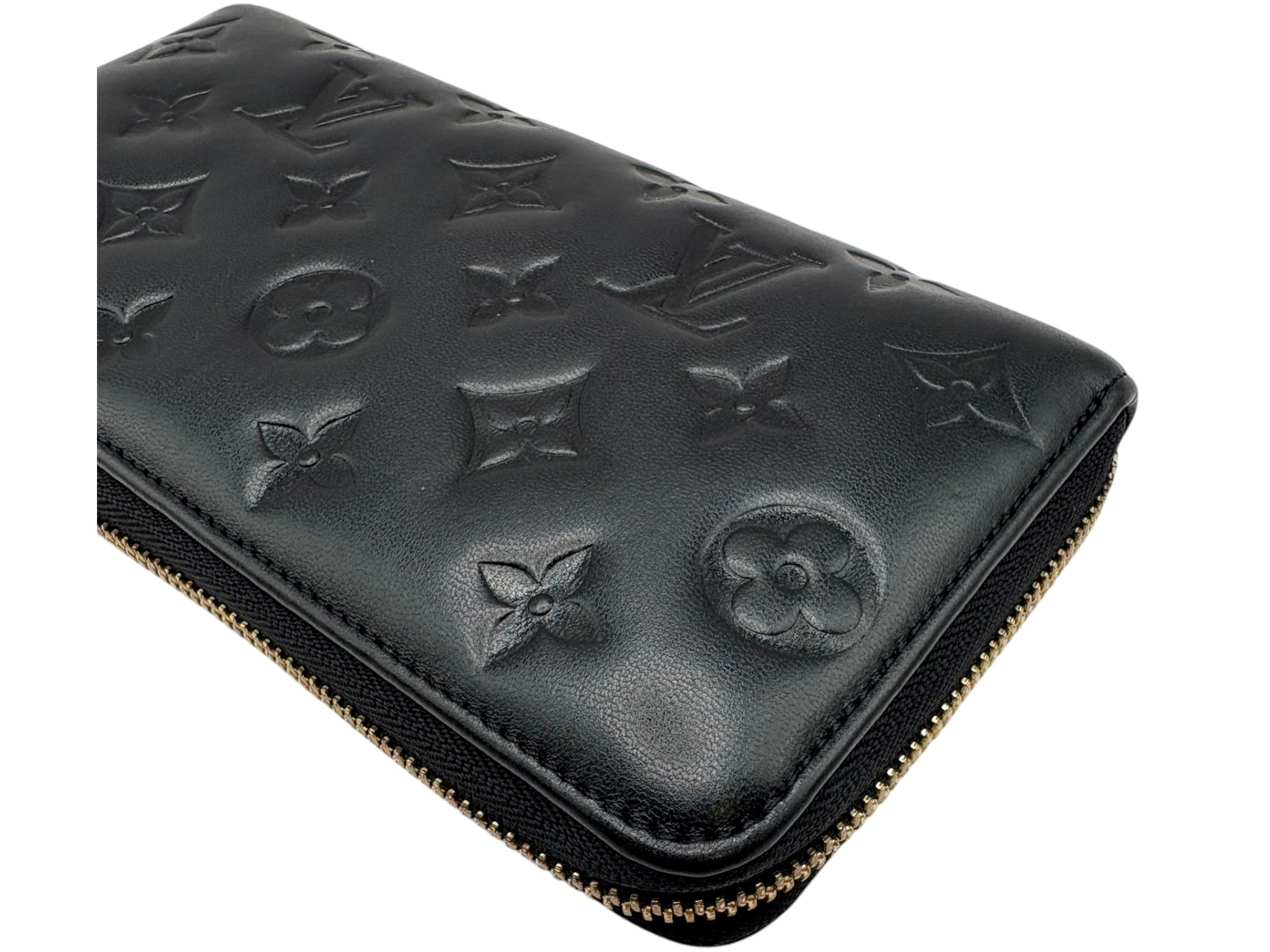Monogram Embossed Zippy Wallet M81510 Noir Round Zip Wallet (RFID detected) — view 4