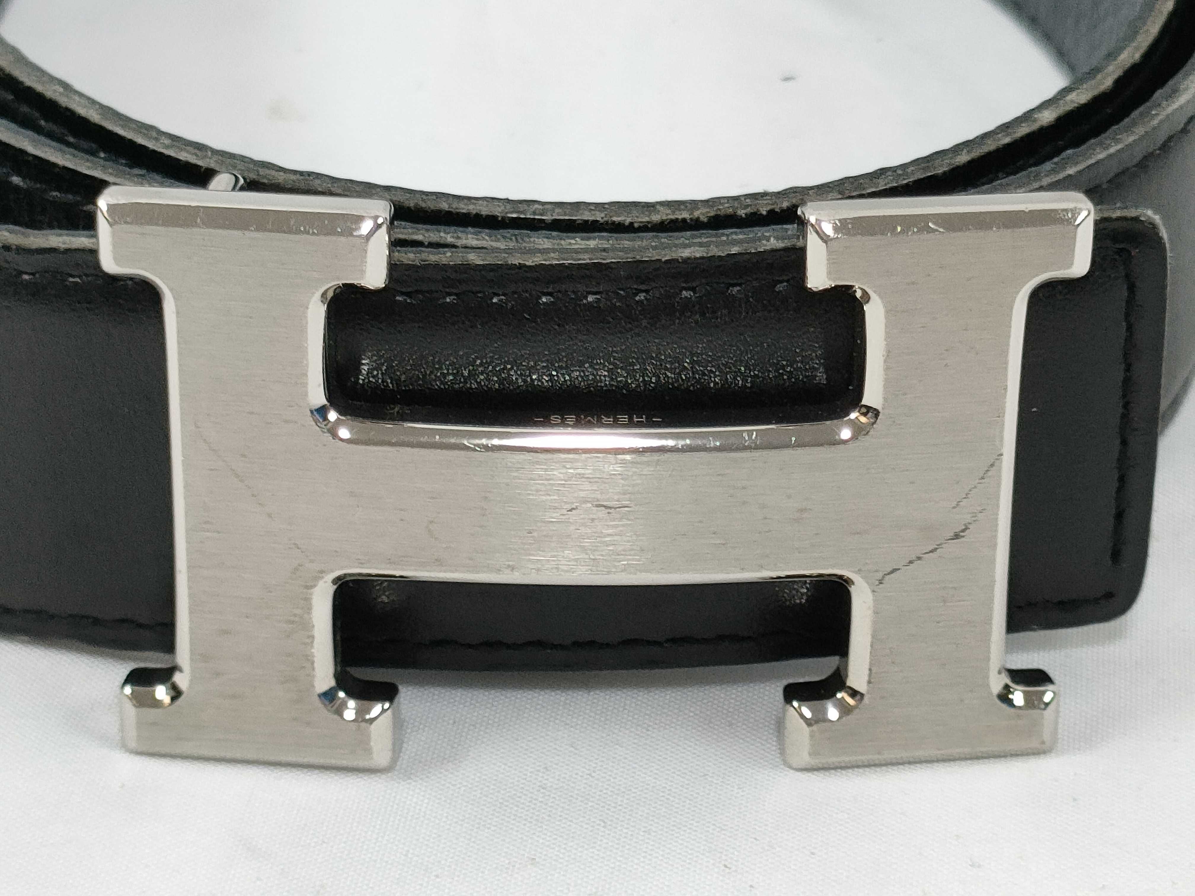 Constance H-belt, black/navy, silver hardware, 85cm belt. — view 2